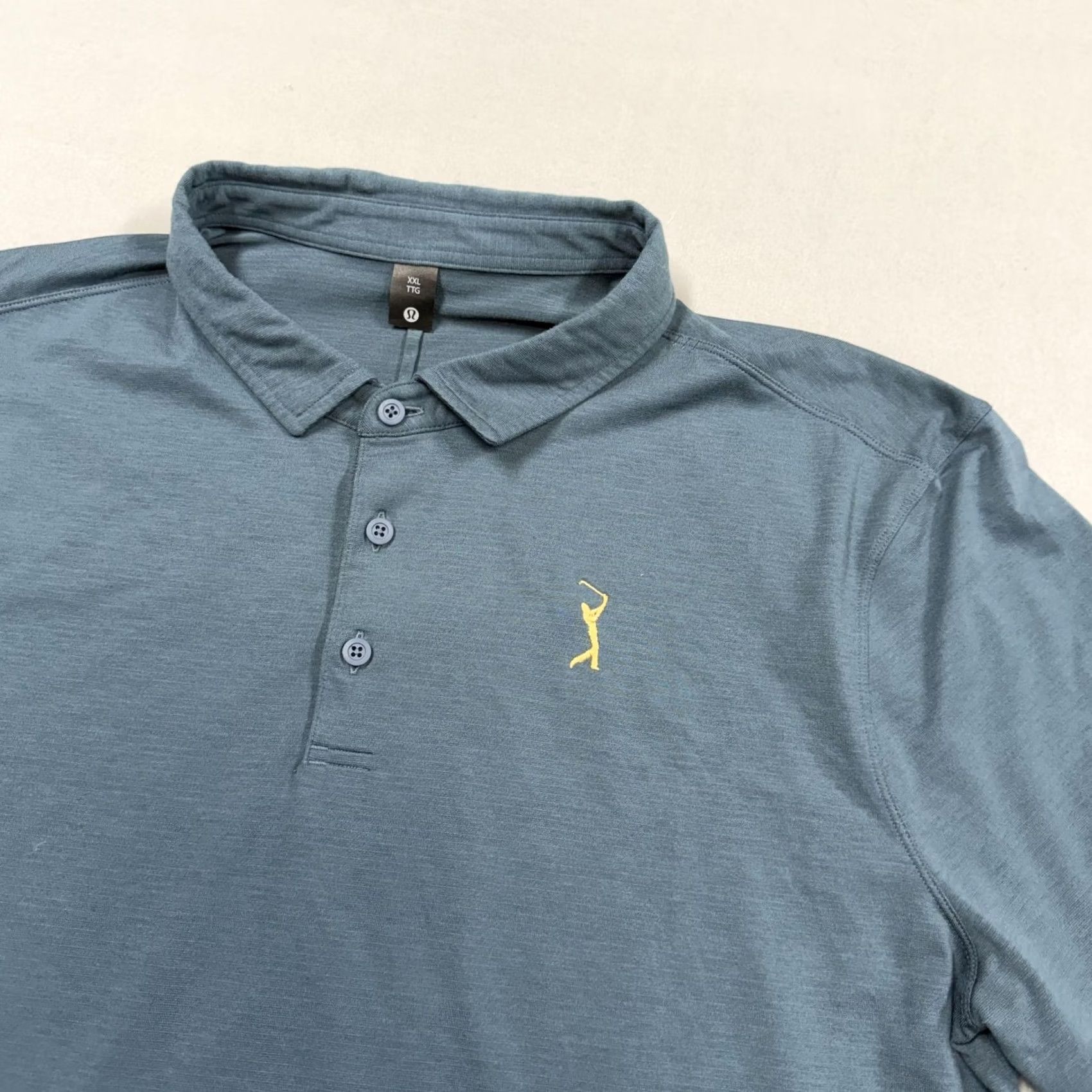 Lululemon Lululemon Polo Shirt Mens 2XL Blue Solid Golf Short Sleeve Performance Casual Shirt Size US XXL / EU 58 / 5 - 2 Thumbnail