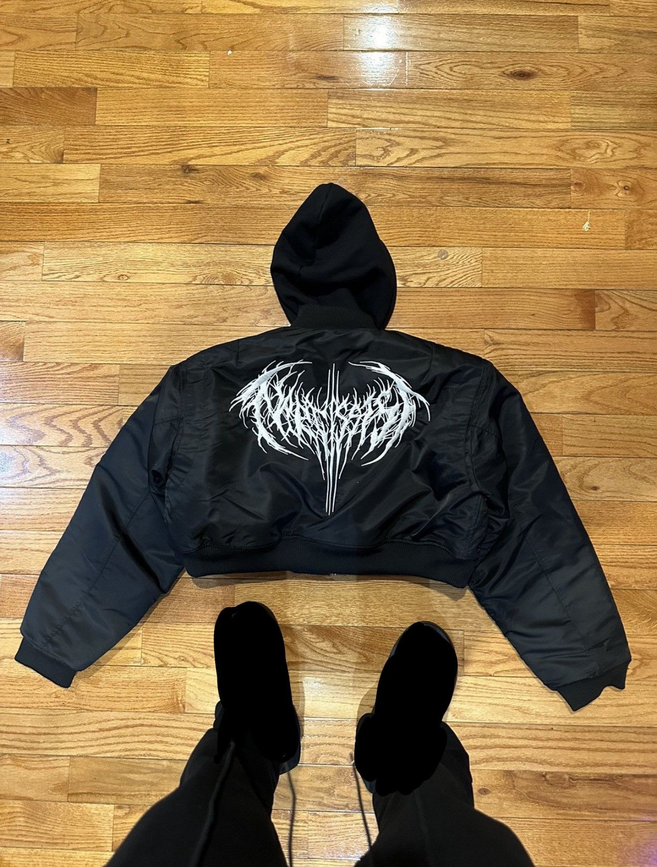 Destroy Lonely × Ken Carson × Playboi Carti NARCISSIST CROPPED BOMBER JACKET Size US M / EU 48-50 / 2 - 2 Thumbnail