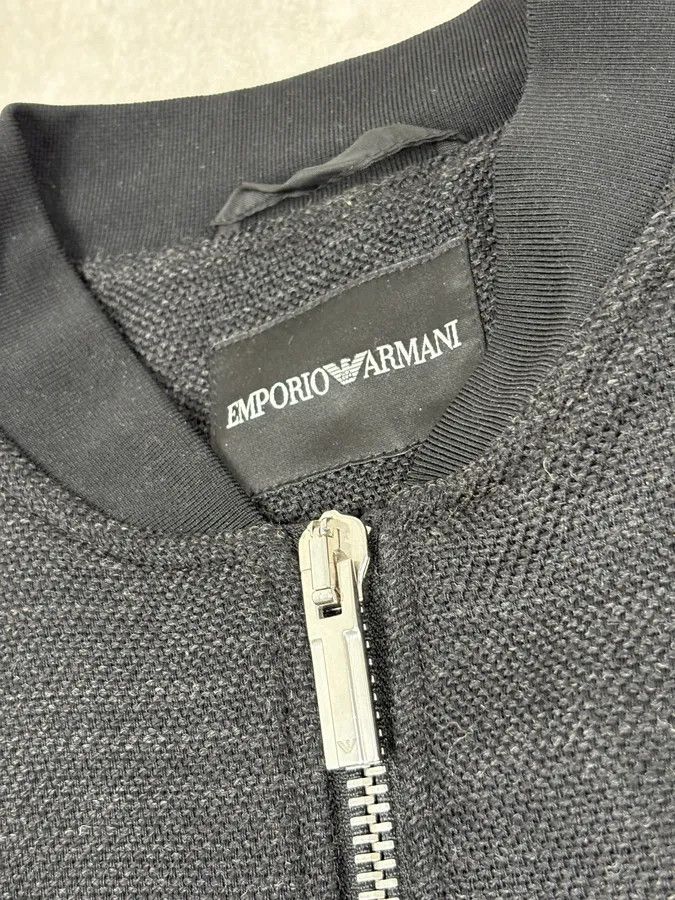 Emporio Armani AW2015 Emporio Armani Black Wool Aura Bomber Jacket Size US S / EU 44-46 / 1 - 7 Thumbnail