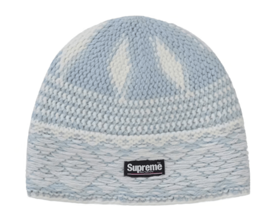 Supreme Supreme Brushed Stripe Beanie in Light Blue | Grailed