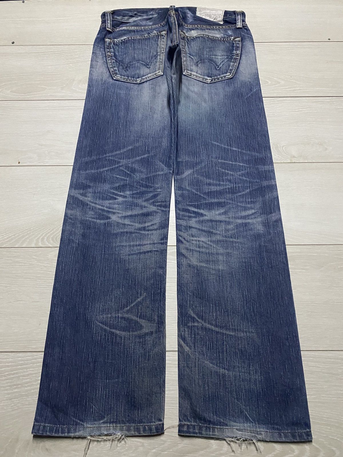 Junya Watanabe Vintage Edwin 503 Faded Wash Distressed Loose Jeans Size US 32 / EU 48 - 2 Thumbnail