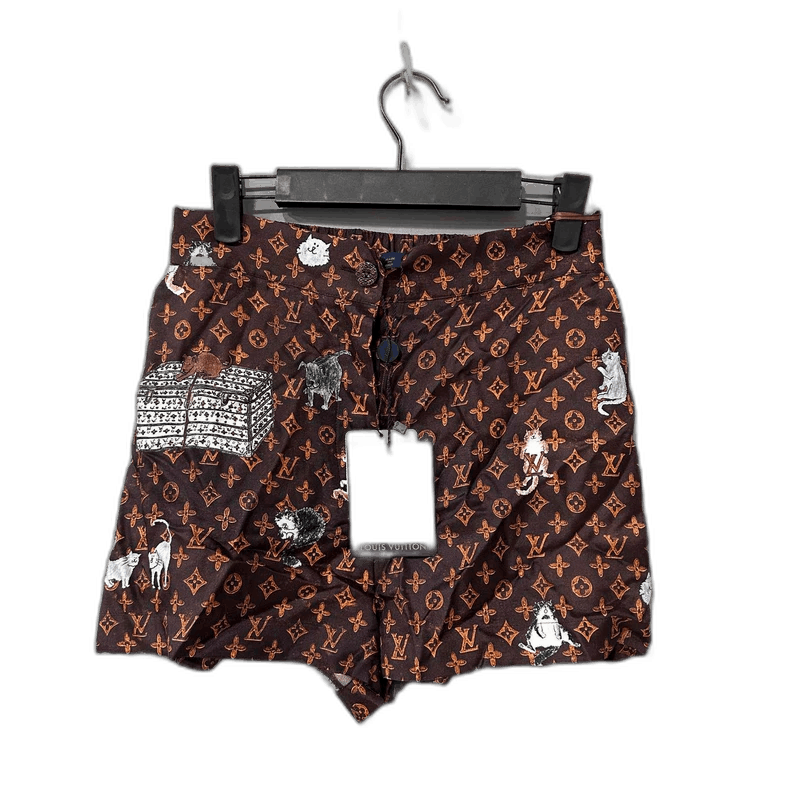 Louis Vuitton Louis Vuitton Animal Print Silk Shorts -2505 Size US 38 / EU 54 - 1 Thumbnail