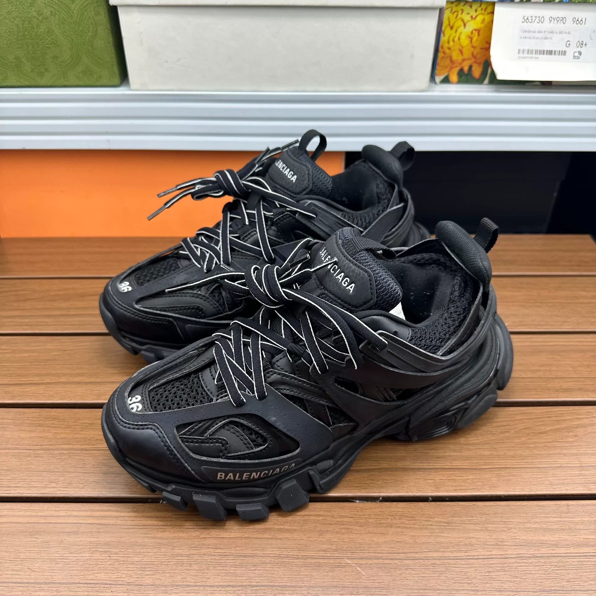 Balenciaga Balenciaga Distressed Black Lowtop Sneakers it_36 Women Size US 6 / IT 36 - 1 Thumbnail