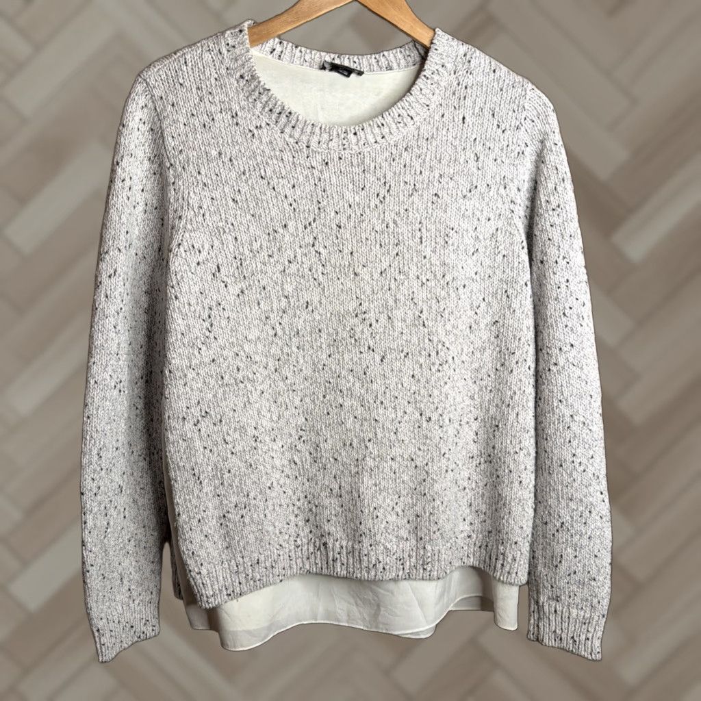 Club Monaco Club Monaco Womens Wool Blend Sweater Large Gray Pullover Size L / US 10 / IT 46 - 1 Thumbnail