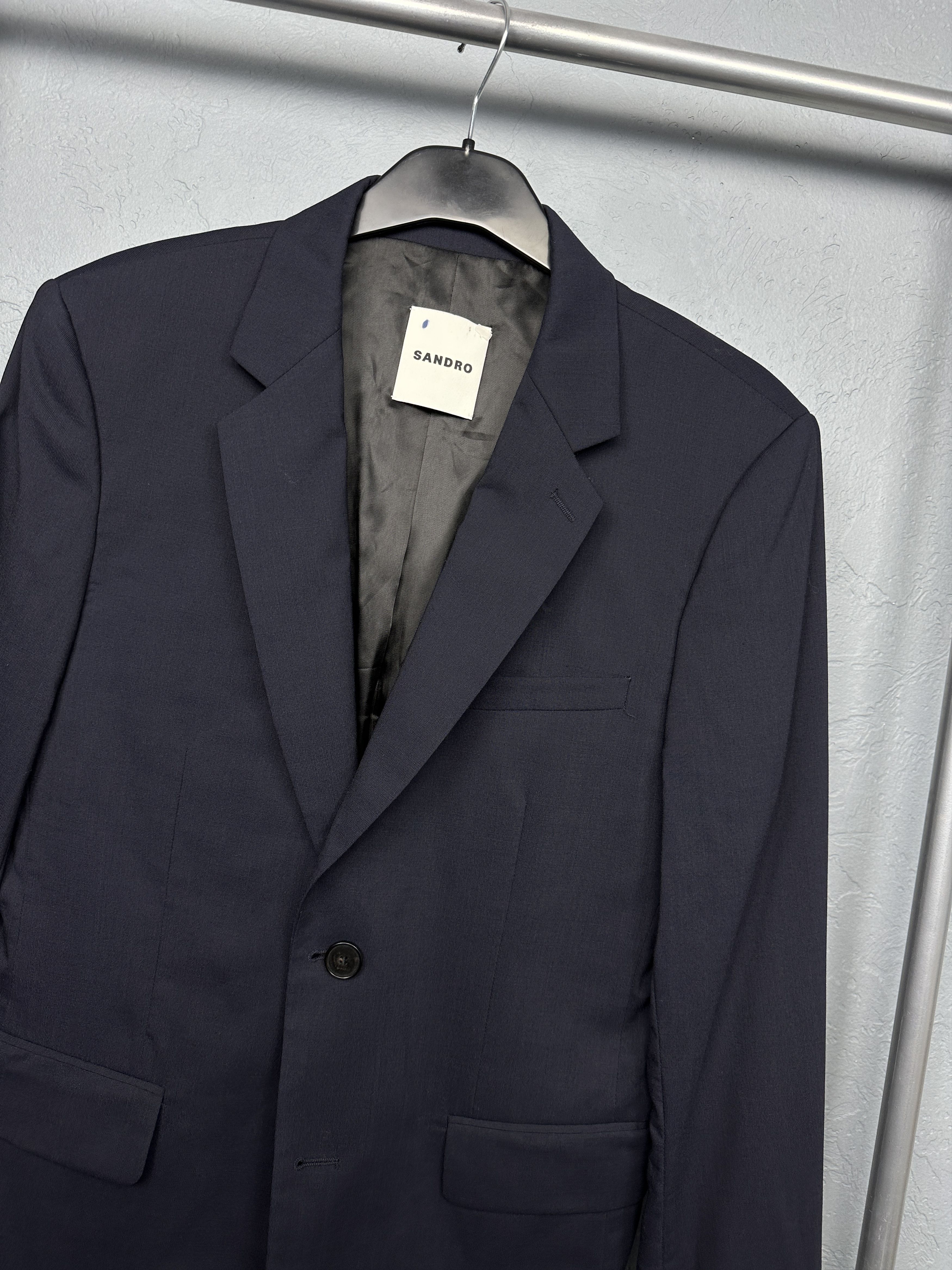 Sandro Sandro Mens Wool Blazer Jacket Size US M / EU 48-50 / 2 - 2 Thumbnail