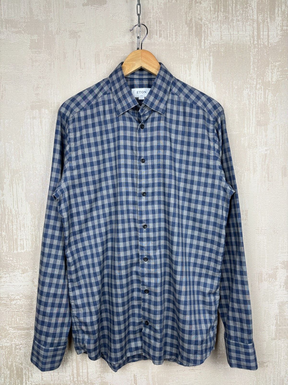 Eton Eton Lightweight Flannel Check Shirt Size L (41 / 16) Size US L / EU 52-54 / 3 - 3 Thumbnail