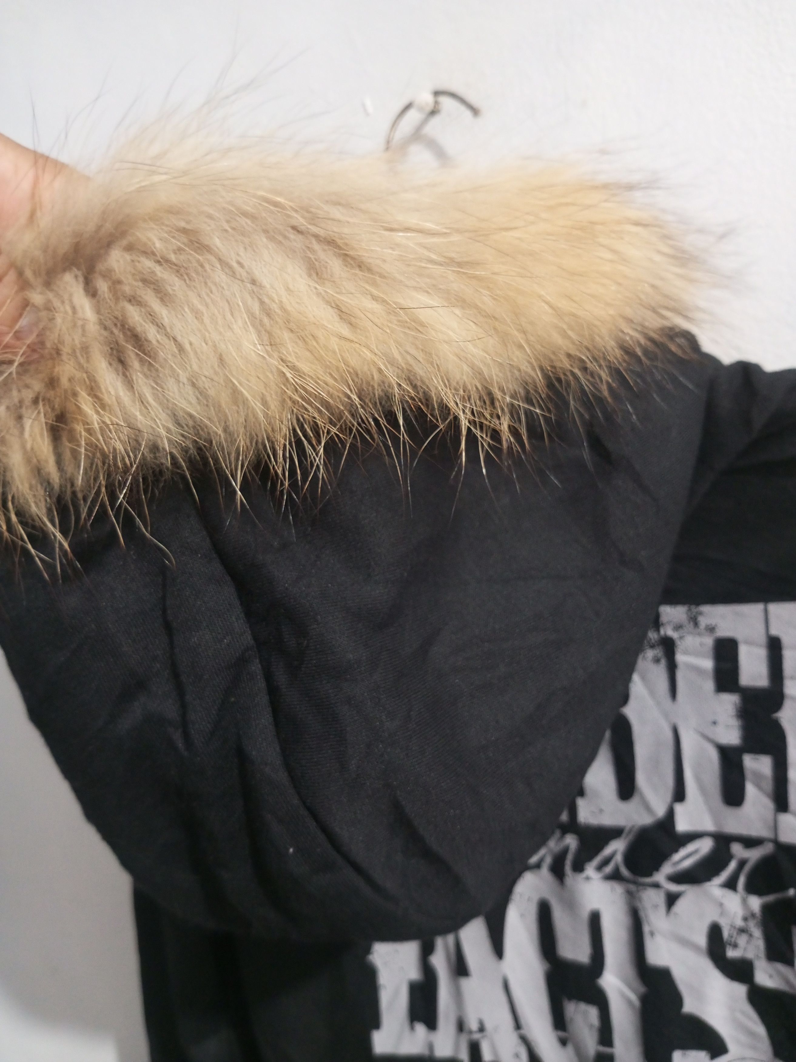 Japanese Brand × Vintage Vintage Ghost of harlem distressed fur hoodie Size US S / EU 44-46 / 1 - 9 Thumbnail