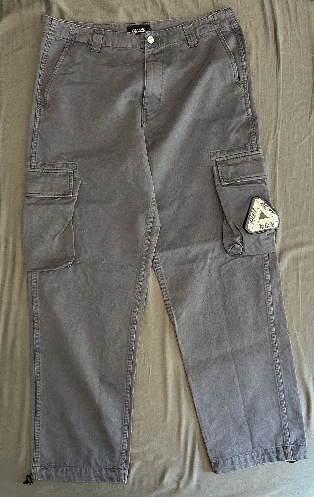 Image of Palace Garment Dyed Cargo Trouser in Grey, Men's (Size 36)