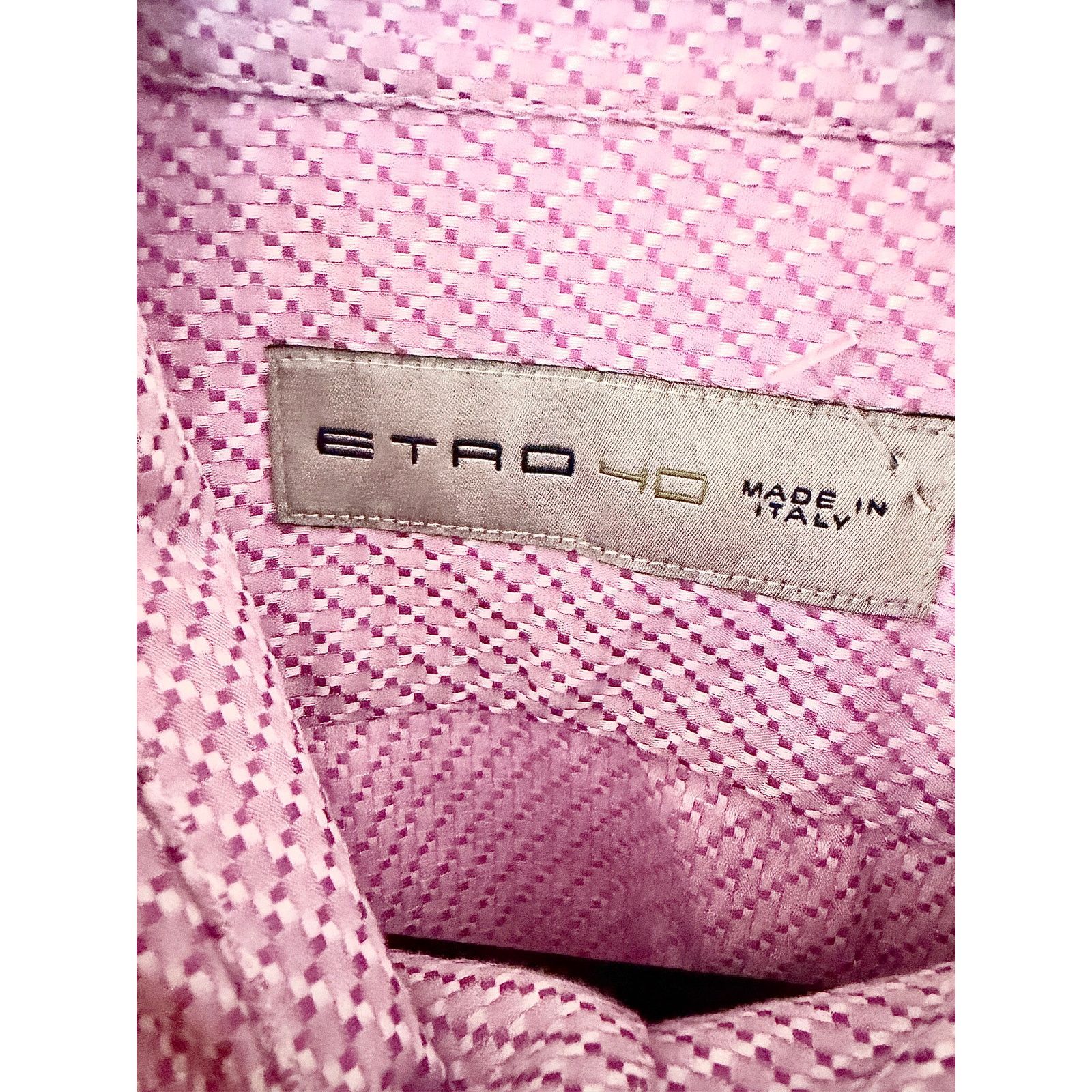 Etro Etro Pink Cotton Button Down Shirt Size US L / EU 52-54 / 3 - 3 Thumbnail