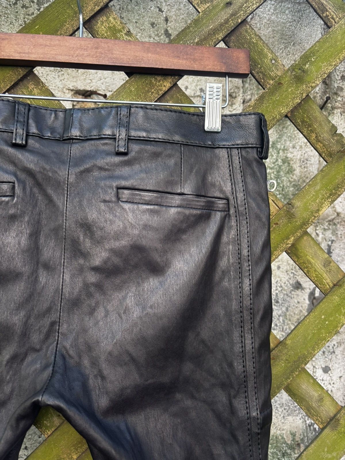 Dior Dior Homme AW08 Ribbed Leather Moto Pants Size US 30 / EU 46 - 11 Thumbnail