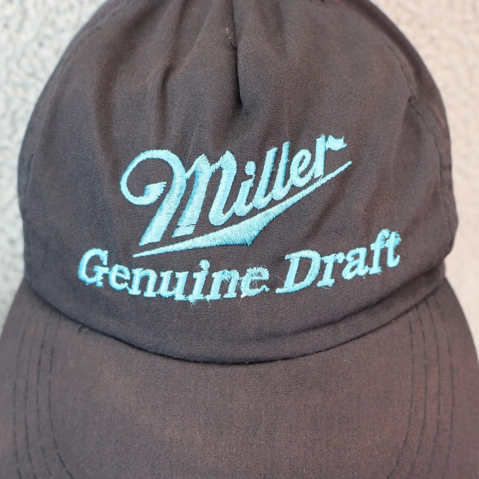 Peter Millar Vtg Miller Genuine Draft Beer Snapback Hat Trucker Cap 90s Size ONE SIZE - 2 Thumbnail