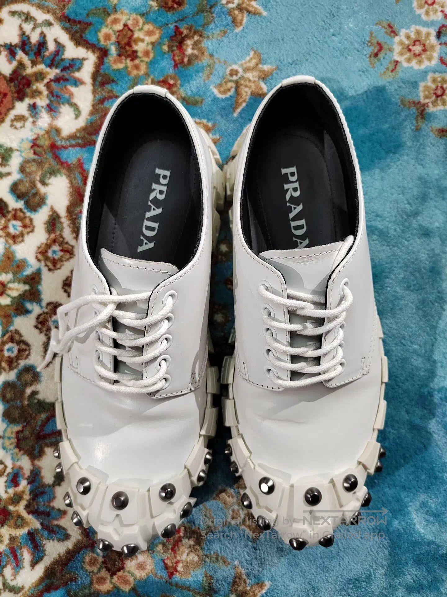 Prada Prada Studded Chunky Derby Shoes. Size US 7 / EU 40 - 3 Thumbnail