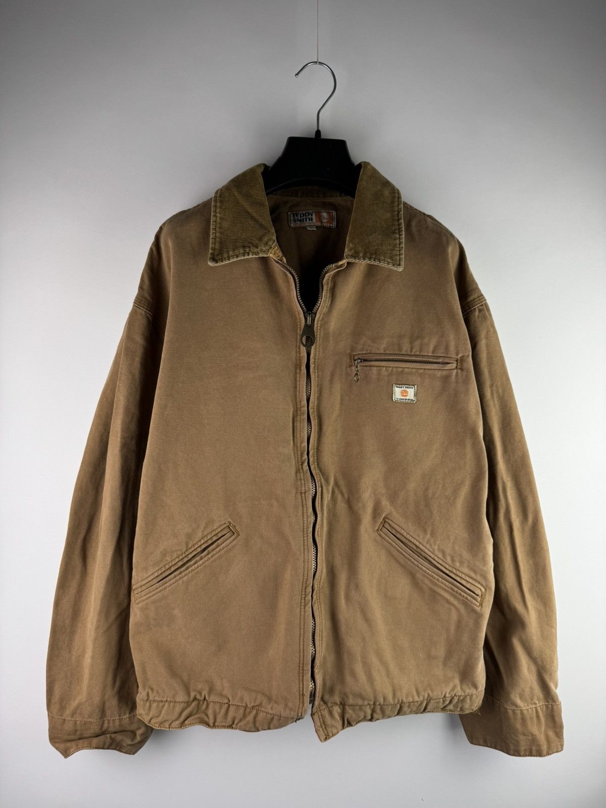 Vintage Vintage 90s Teddy Smith Work Canvas Boxy Jacket (Carhartt) Size US L / EU 52-54 / 3 - 1 Thumbnail
