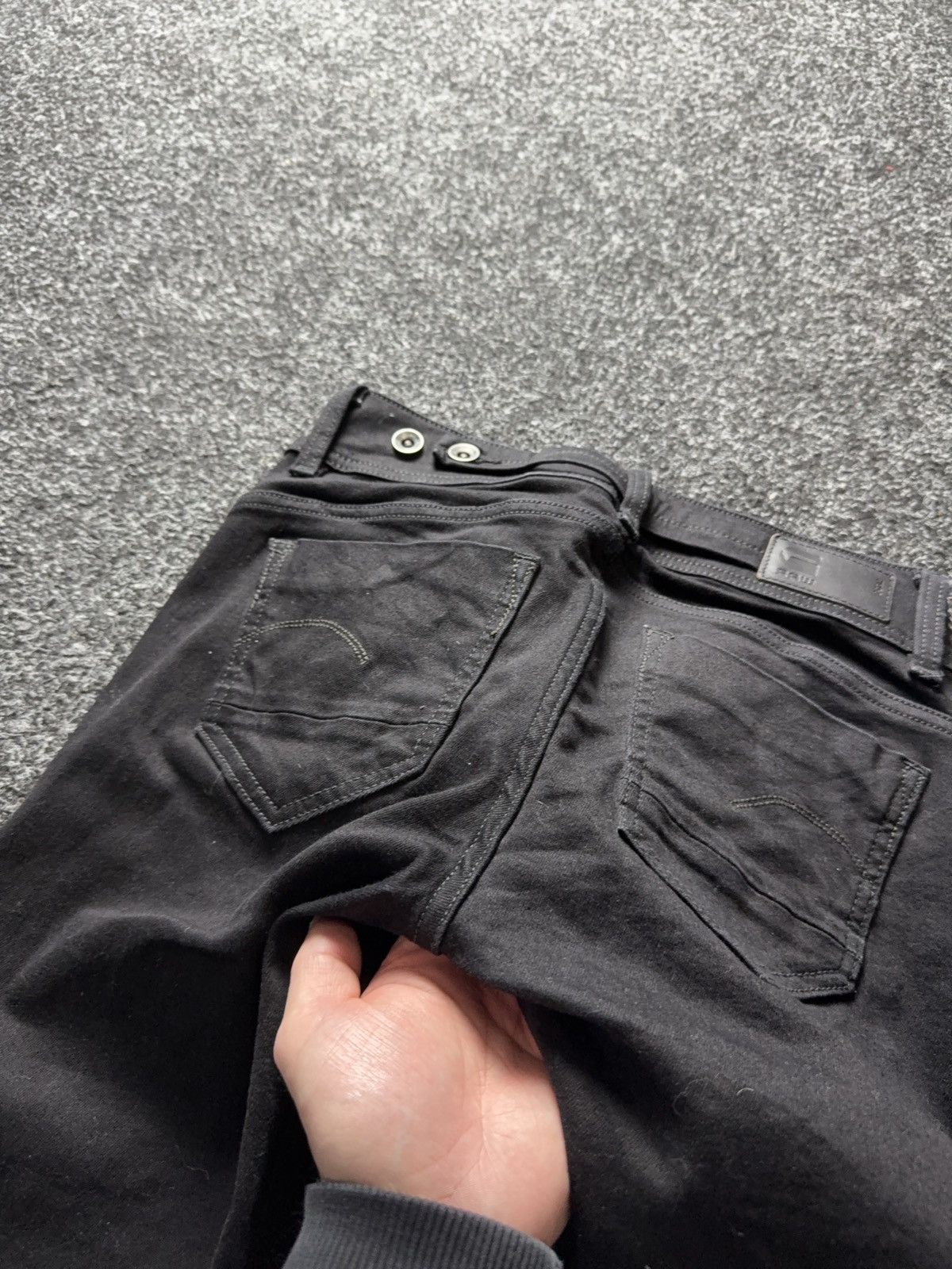 G-Star Y2K Avant Garde 00s G-Star RAW Midge Mid Bootcut Black Jeans Size 28" / US 6 / IT 42 - 18 Thumbnail