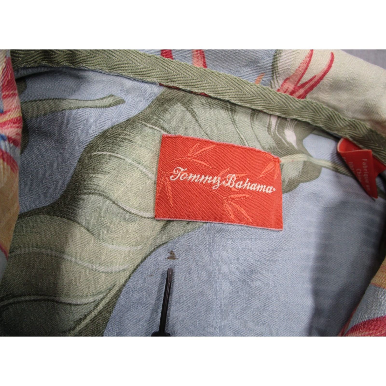 Tommy Bahama Tommy Bahama Shirt Men XL Blue Silk Bird of Paradise Loop Collar Button Up Short Sleeve Tiki Mens Size US XL / EU 56 / 4 - 3 Thumbnail