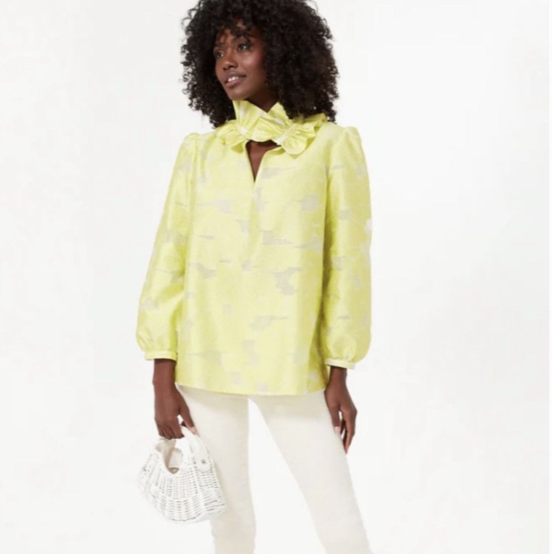 Other Tuckernuck Citron Fil Coupe Bouvier Blouse Size M / US 6-8 / IT 42-44 - 4 Thumbnail