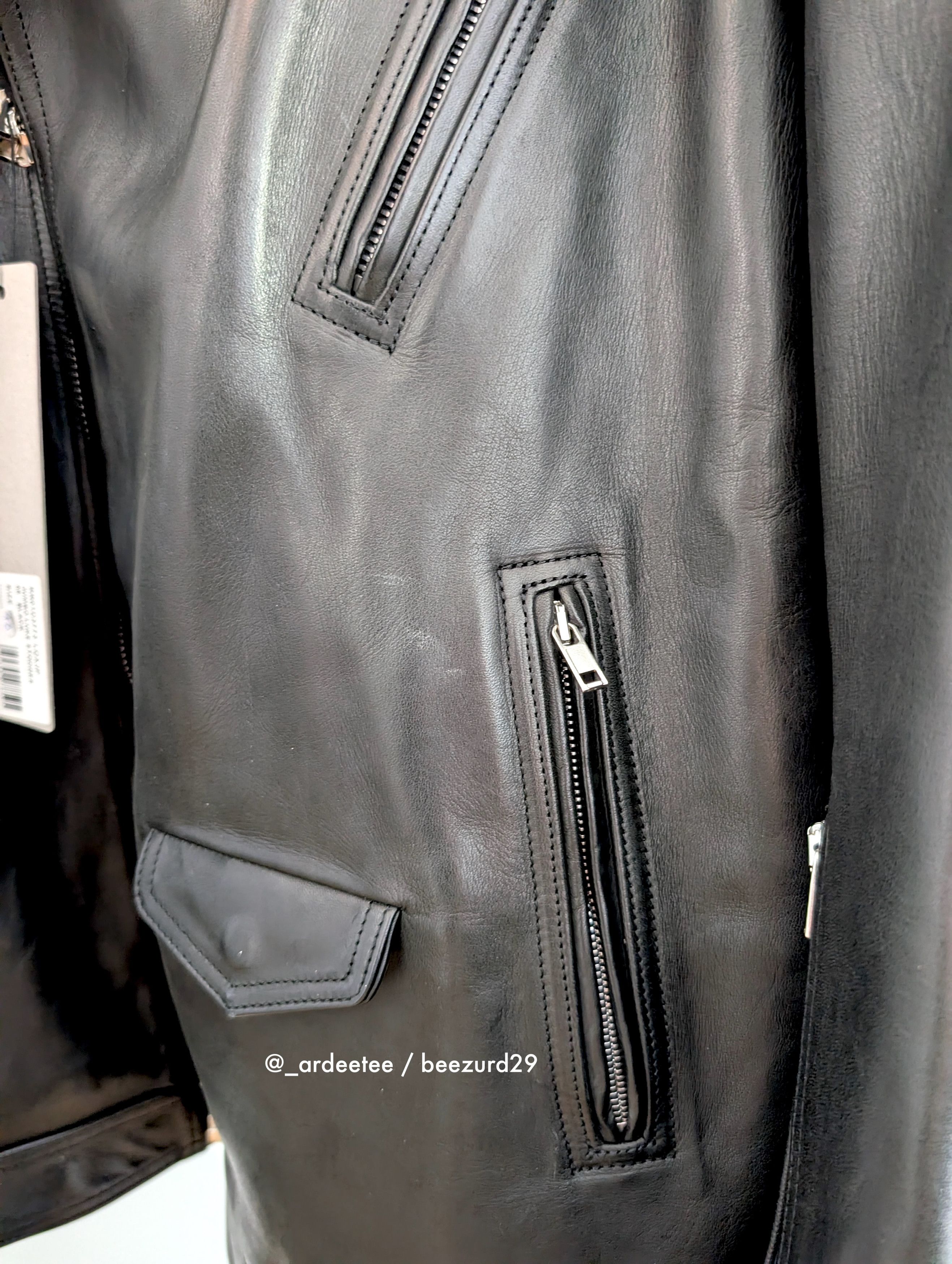 Rick Owens 💥SAMPLE HEAVY LEATHER JUMBO LUKE STOOGES JACKET Size US M / EU 48-50 / 2 - 9 Thumbnail