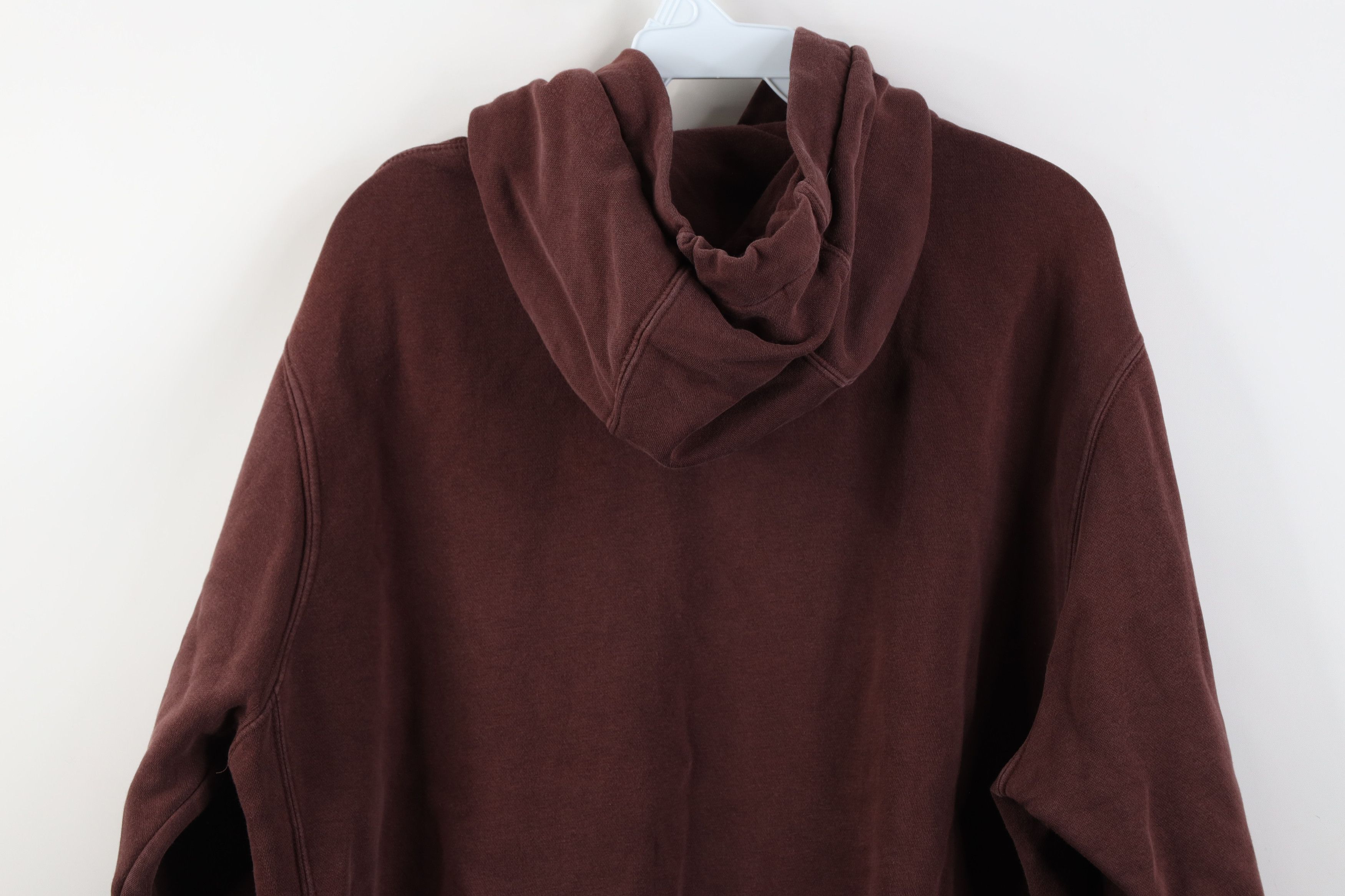 Nike Vintage Y2K Nike Swoosh Sun Faded Hoodie Chocolate Brown Size US L / EU 52-54 / 3 - 12 Thumbnail