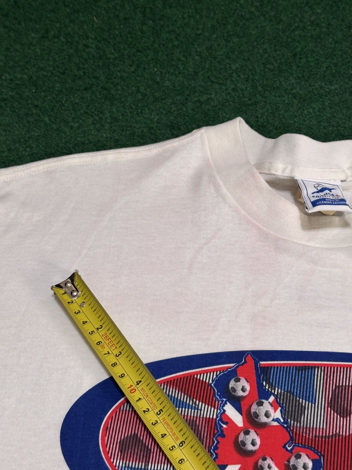 Vintage Fifa World Cup France England 90s National Team XL T Shirt Size US XL / EU 56 / 4 - 10 Thumbnail