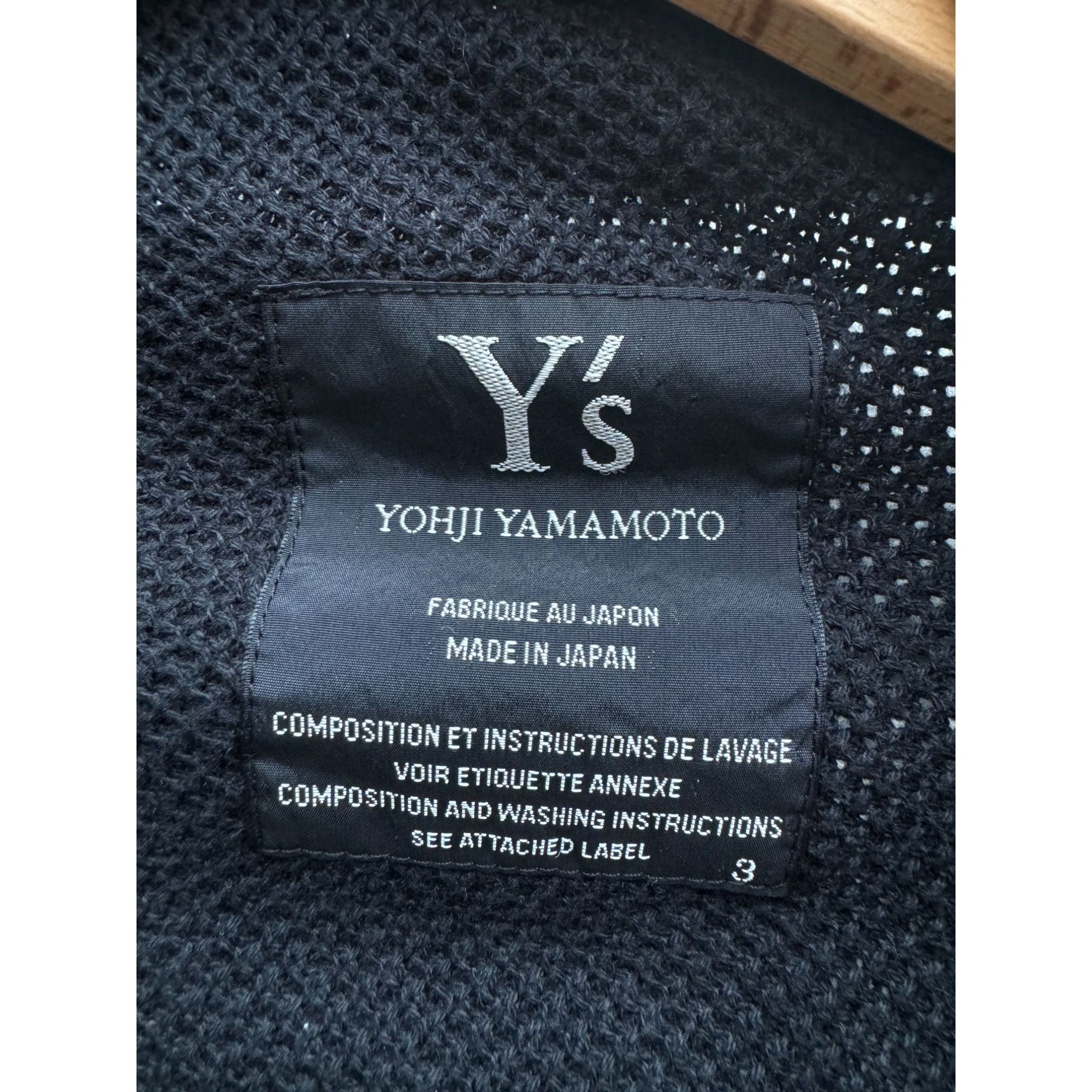 Yohji Yamamoto Black Knit Cotton Jacket Size M / US 6-8 / IT 42-44 - 6 Thumbnail