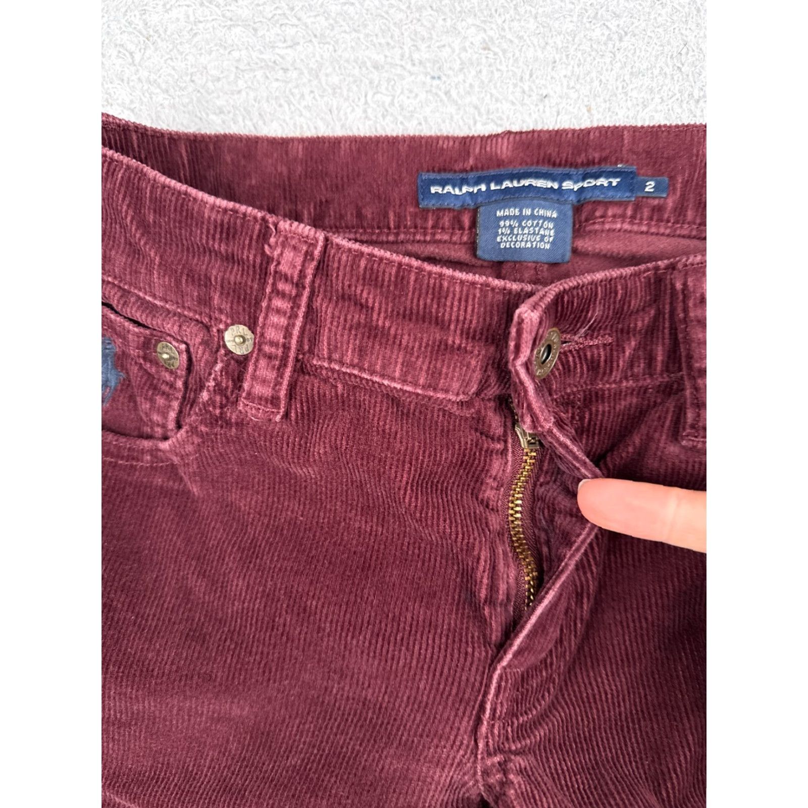 Polo Ralph Lauren VINTAGE Polo Ralph Lauren Shorts Women Casual 2 Red Corduroy 6-Inch Inseam Size 26" / US 2 / IT 38 - 6 Thumbnail