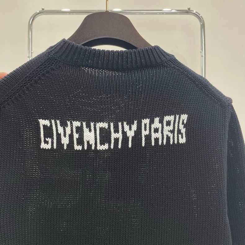 Givenchy Givenchy Destroyed Black Double Logo Sweater yy0 Size US S / EU 44-46 / 1 - 4 Thumbnail