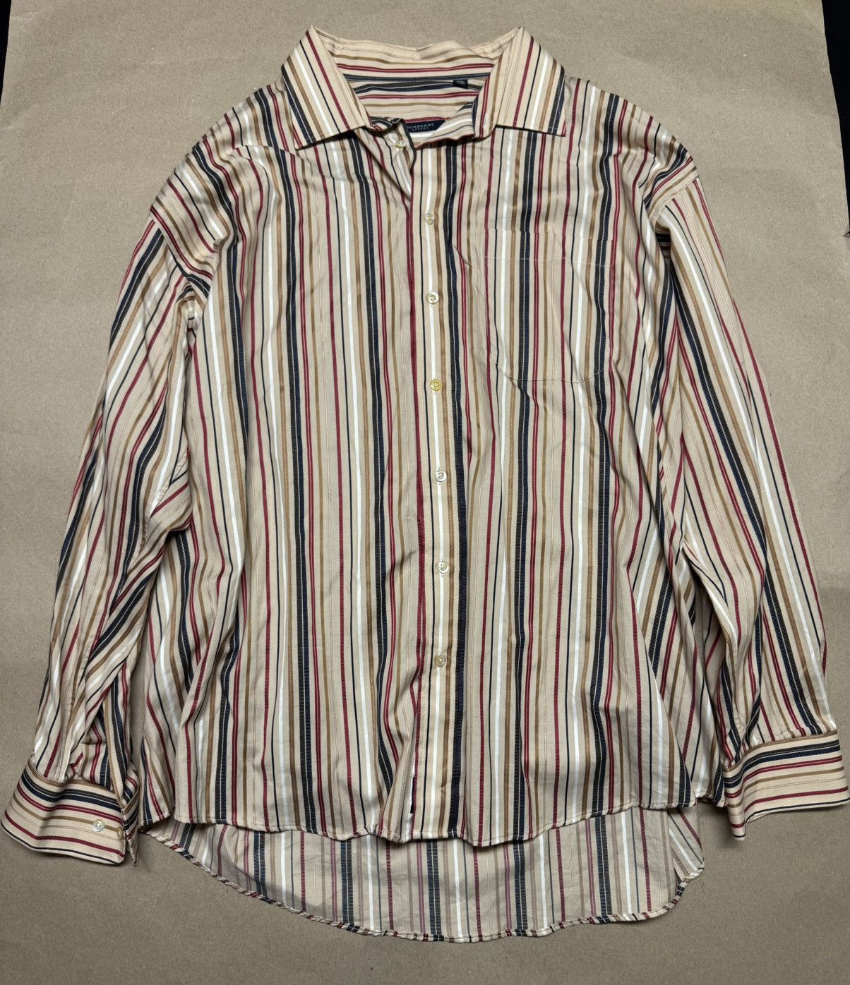 Burberry Burberry London Men's Long Sleeve Button-Up Shirt XXL Beige Size US XXL / EU 58 / 5 - 1 Thumbnail