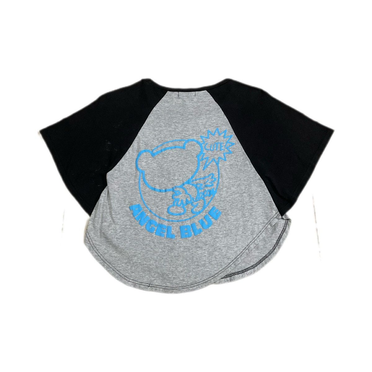 🔥Youth Y2K Angel Blue Batwing Shirt Size 150
