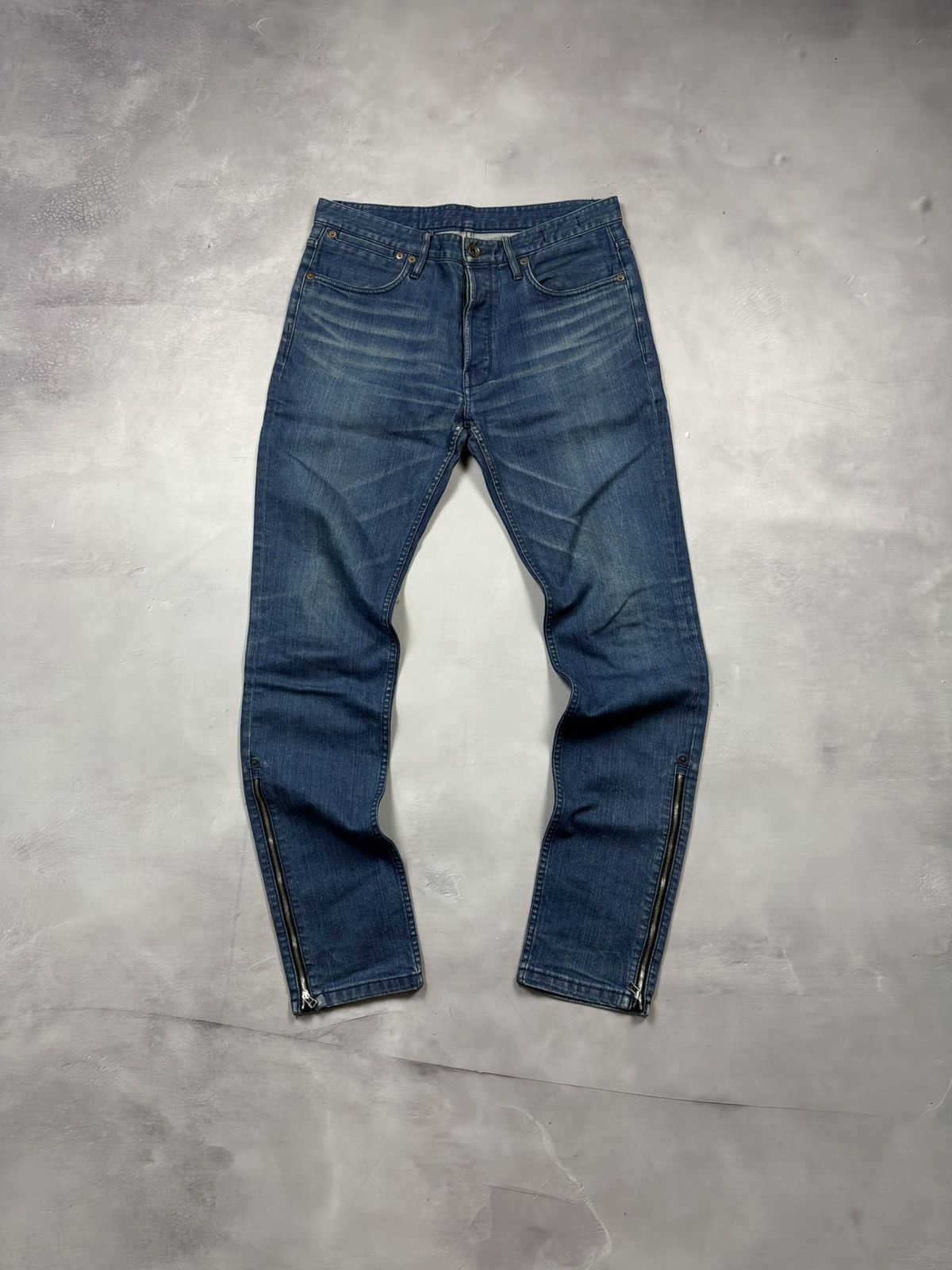 Helmut Lang Helmut Lang Side-Zip Skinny Jeans(Blue/32) Size US 32 / EU 48 - 1 Thumbnail