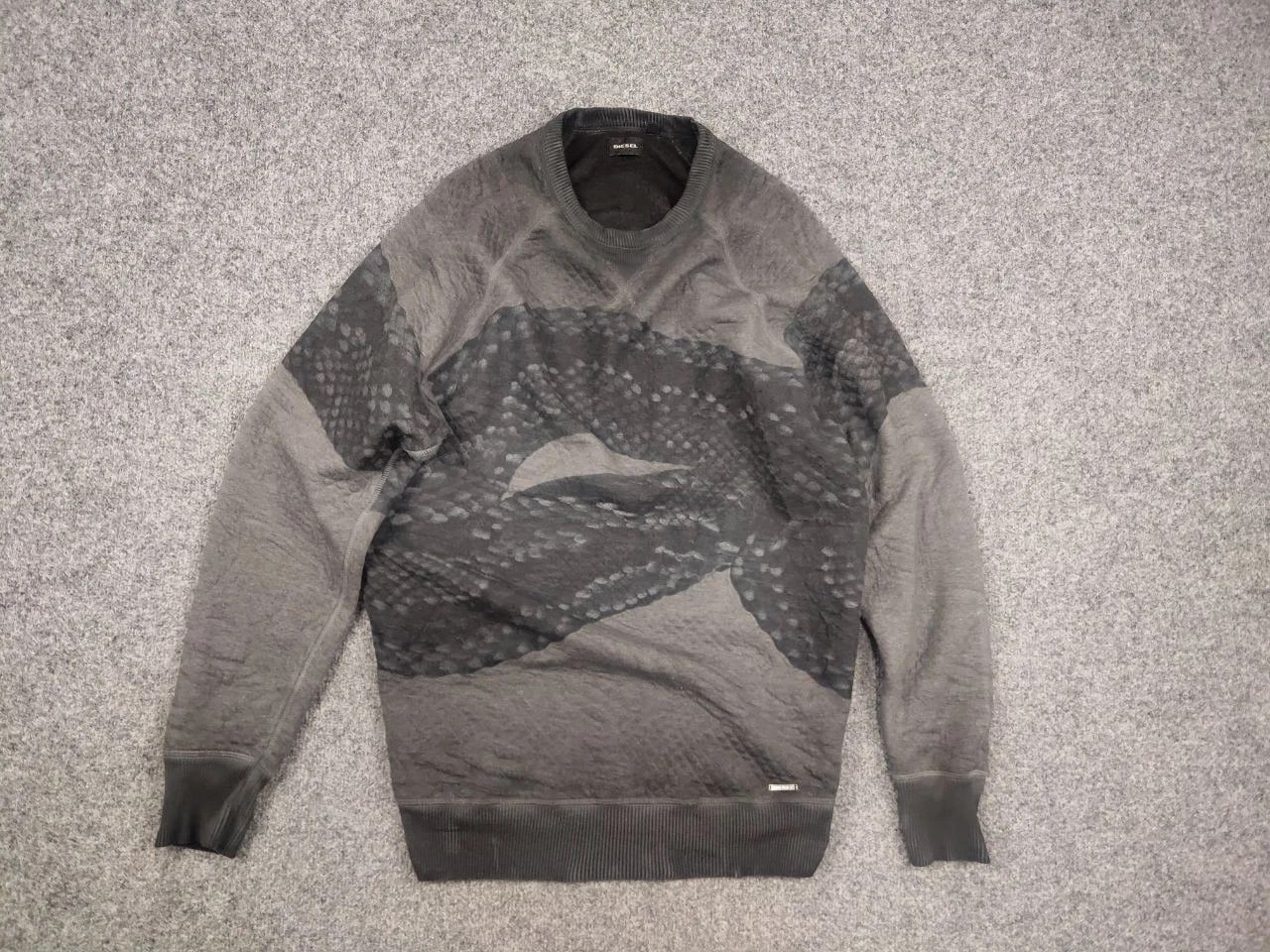 Diesel Diesel Snake Gray Faded Oversized Sweatshirts Vintage Style Size US M / EU 48-50 / 2 - 4 Thumbnail