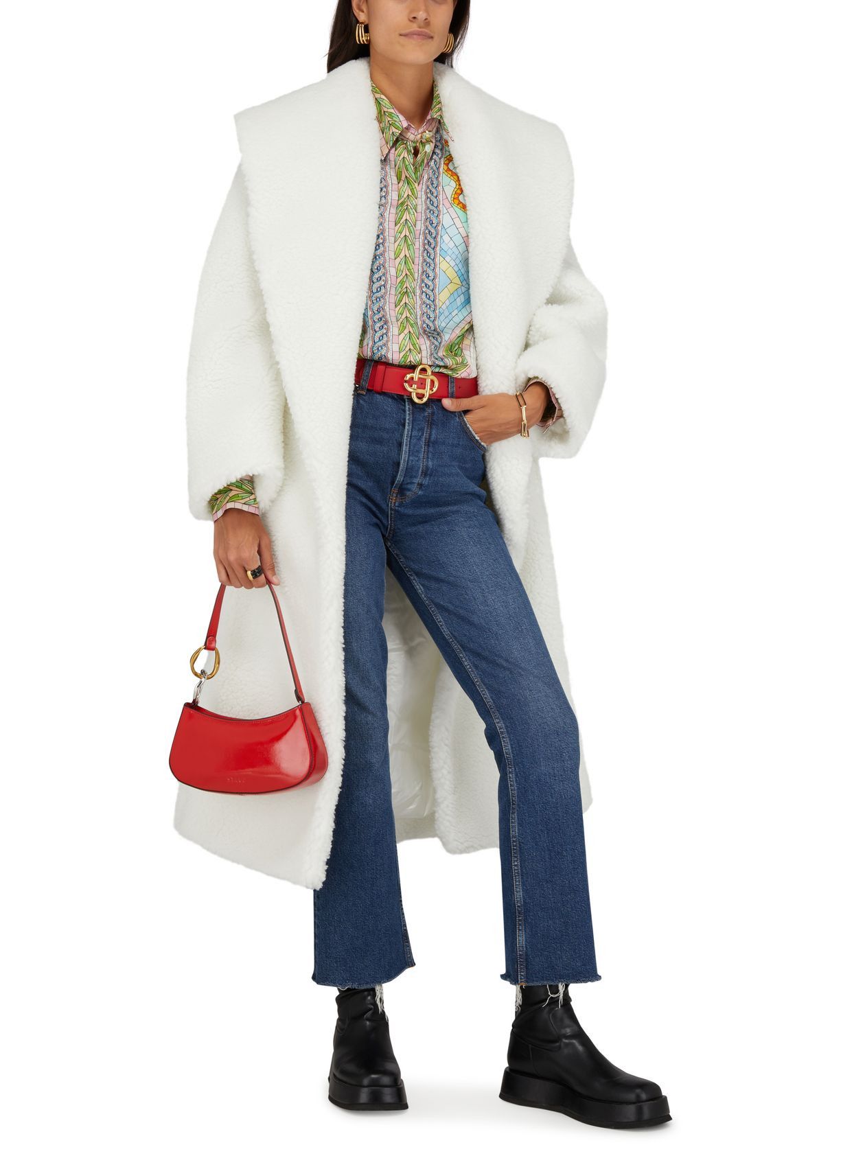 Casablanca White Faux Shearling Teddy Robe Coat Size US XS / EU 42 / 0 - 4 Thumbnail