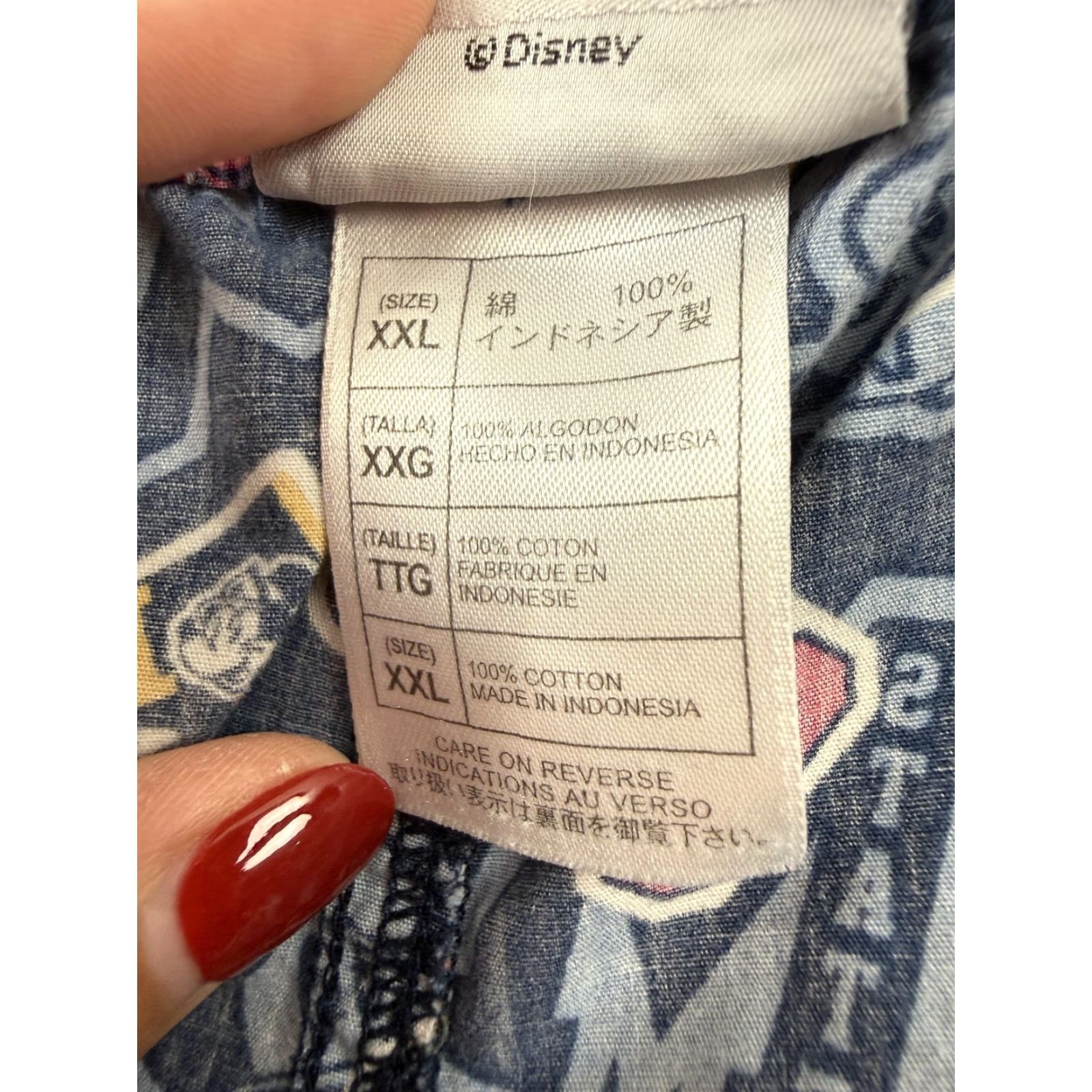 Disney VINTAGE Disney Parks Pajama Pants Mens 2XL Blue Mickey Mouse Lounge Flannel City State Graphic Print Size US 39 - 7 Thumbnail