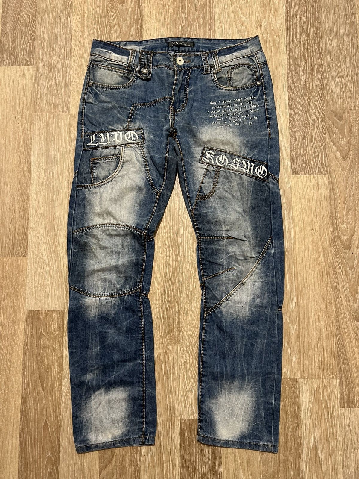 Pre-owned Avant Garde Kosmo Lupo Jeans Japanese Style In Blue