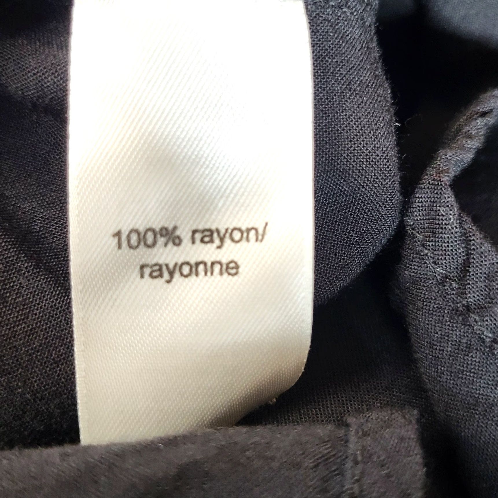 Vintage Maurices Button Front Top Women M Roll Tab Sleeve Pocket Black Rayon Blouse Everyday, Work, Office Wear Mens Women Girls Size M / US 6-8 / IT 42-44 - 6 Thumbnail