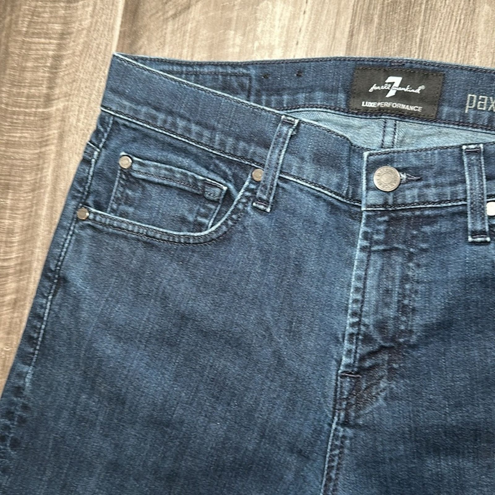 7 For All Mankind 7 For All Mankind Luxe Paxtyn Tapered Skinny Jeans - 33 Size US 33 - 6 Thumbnail