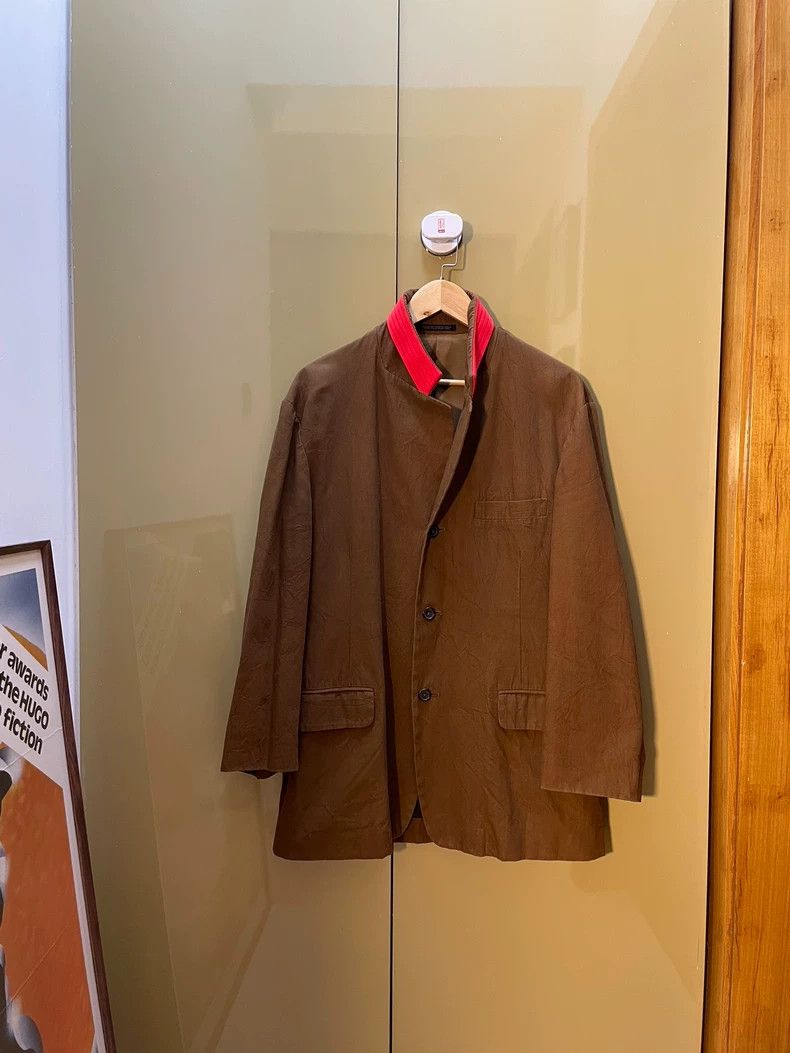 Yohji Yamamoto Yohji Yamamoto size 2 00 SS Bad Season Red Seat Belt blazer Size 36S - 1 Thumbnail