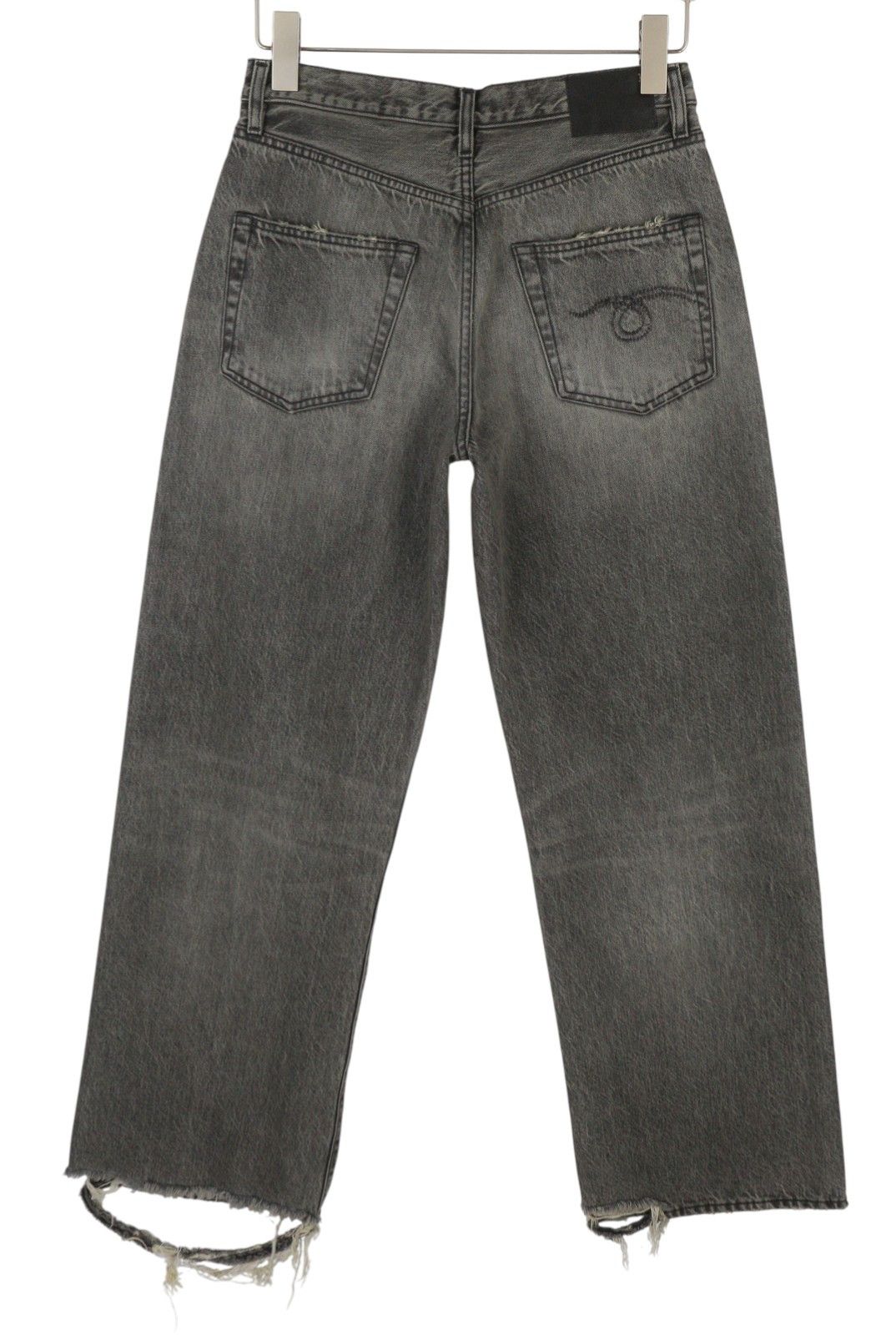 R13 D'ARCY LOOSE 25 Leyton Black Distress PF26 Jeans 88926 Size 25" / US 0 / IT 36 - 2 Thumbnail