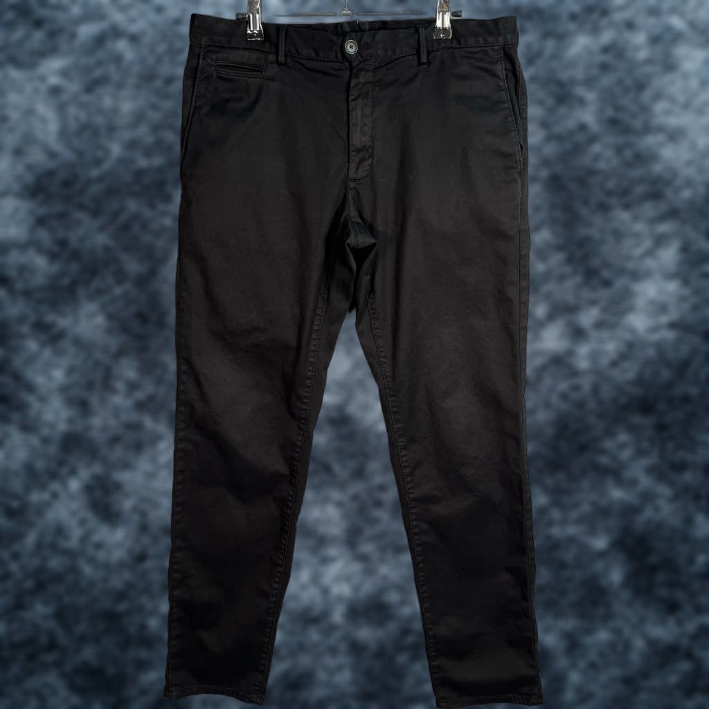Mango Mango Jeans Pants Chino Black Mens Slim Fit Adult 33 x 32 Denim Cotton Blend Flat Front Inseam 32 Classic Tapered Capable Size US 34 / EU 50 - 1 Thumbnail
