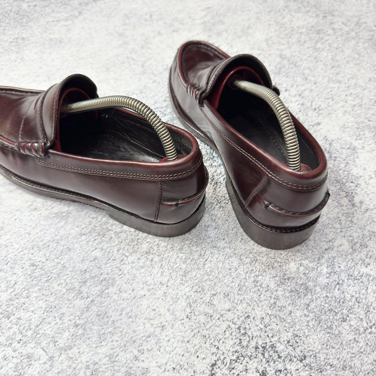 Handmade Jones Mens Burgundy Penny Loafers US9 UK8 EU42 27cm Size US 9 / EU 42 - 9 Thumbnail