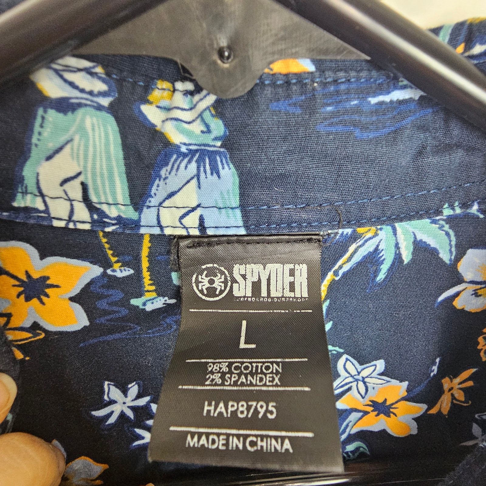 Spyder Spyder Mens Floral Print Hawaiian Shirt Size L Resortwear Size US L / EU 52-54 / 3 - 6 Thumbnail