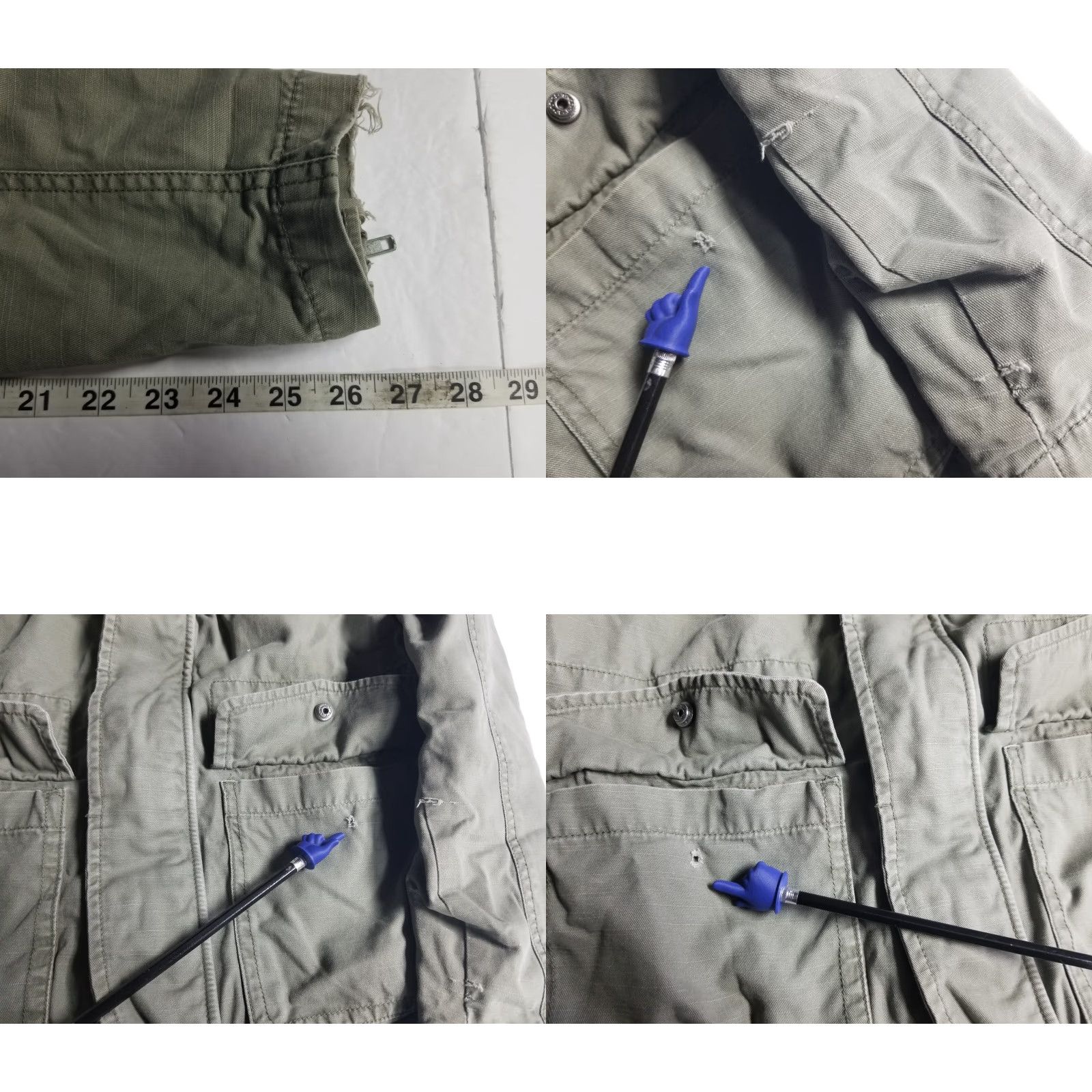 Olive VINTAGE Quicksilver Military Jacket Army Olive Green Men Size Medium Distressed Size US M / EU 48-50 / 2 - 8 Thumbnail