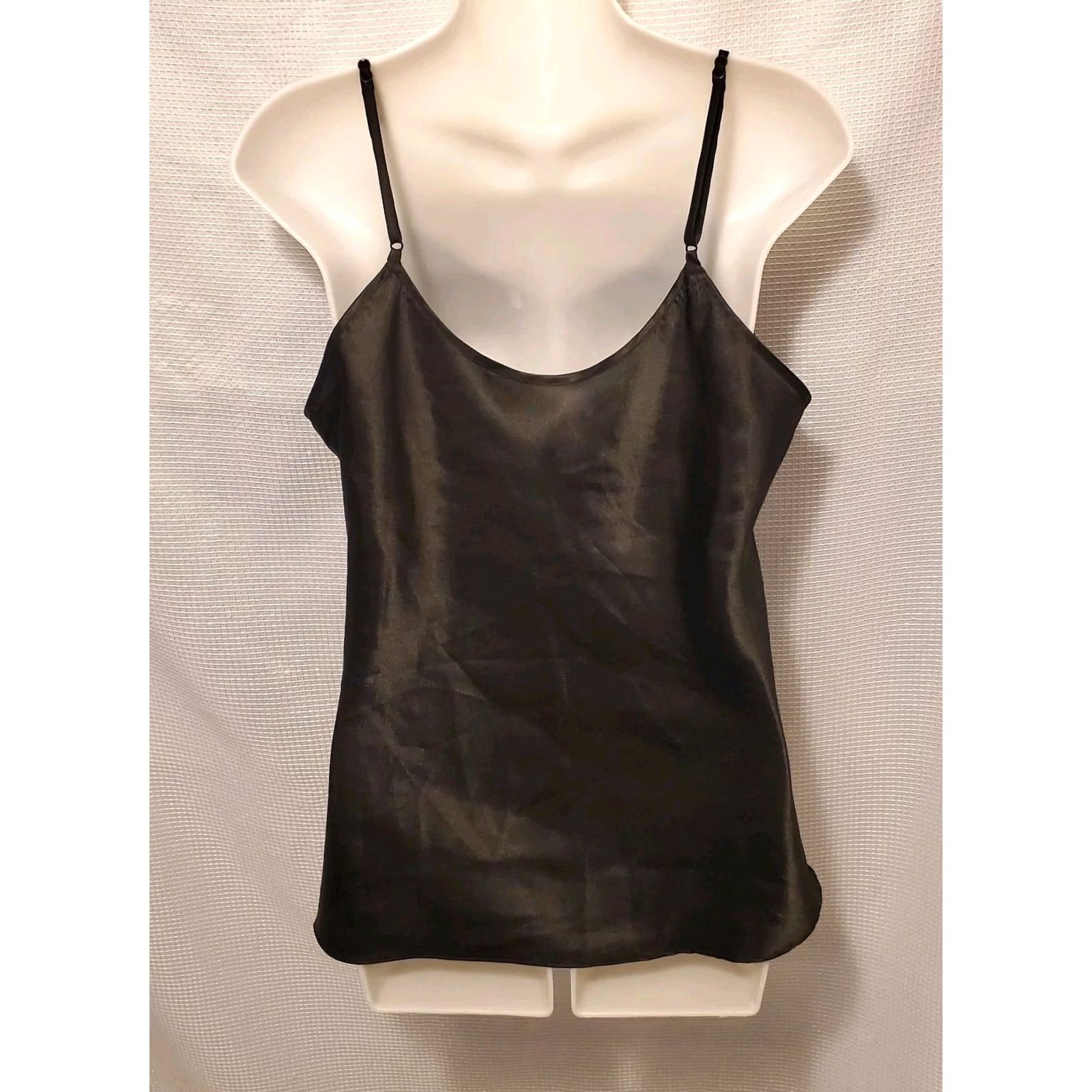 Vintage VINTAGE Black Silky Cami Tank Minimalist Witchy Goth Womens Sz M/L Size M / US 6-8 / IT 42-44 - 3 Thumbnail
