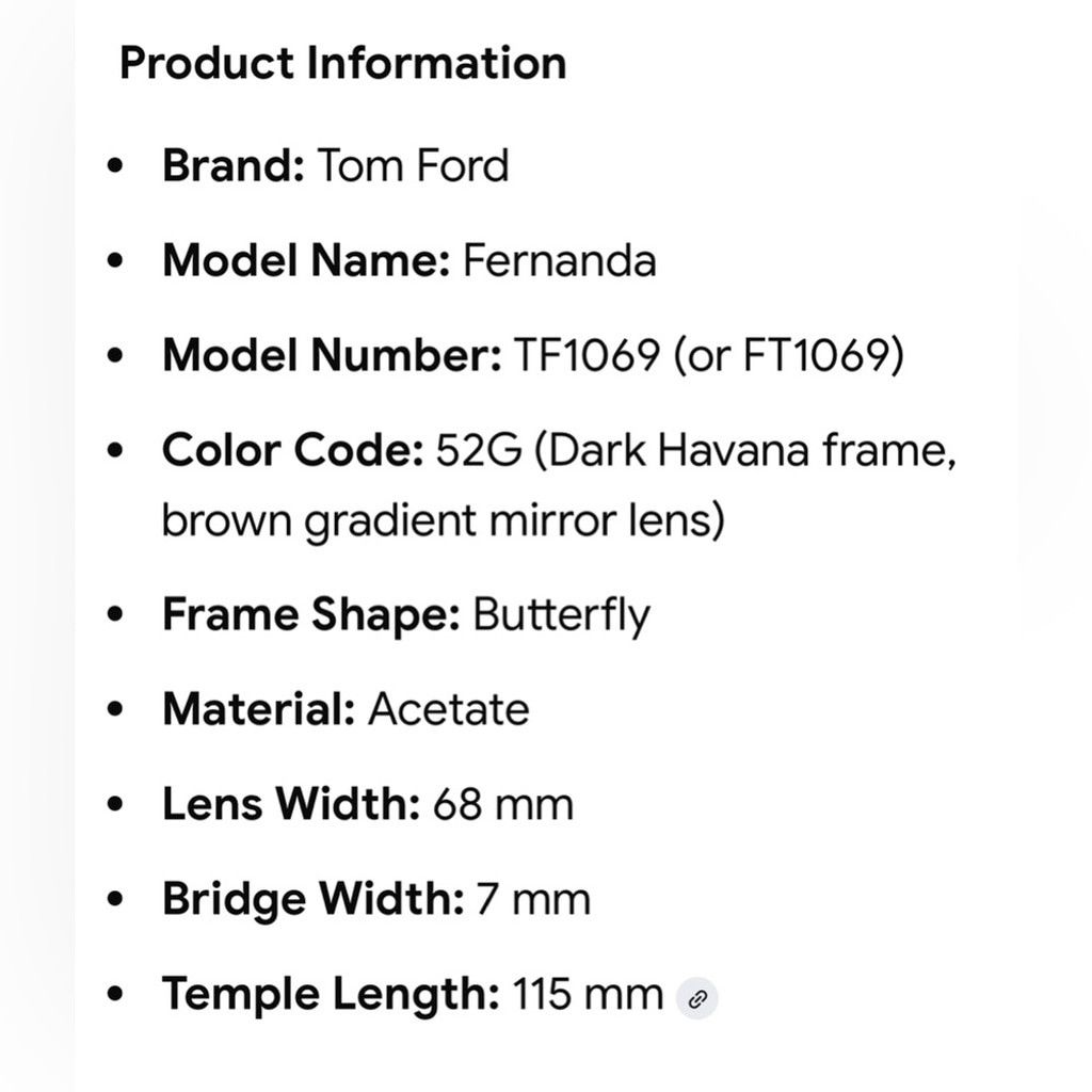 Tom Ford Tom Ford TF 1069 Brown Sunglasses Size ONE SIZE - 9 Thumbnail