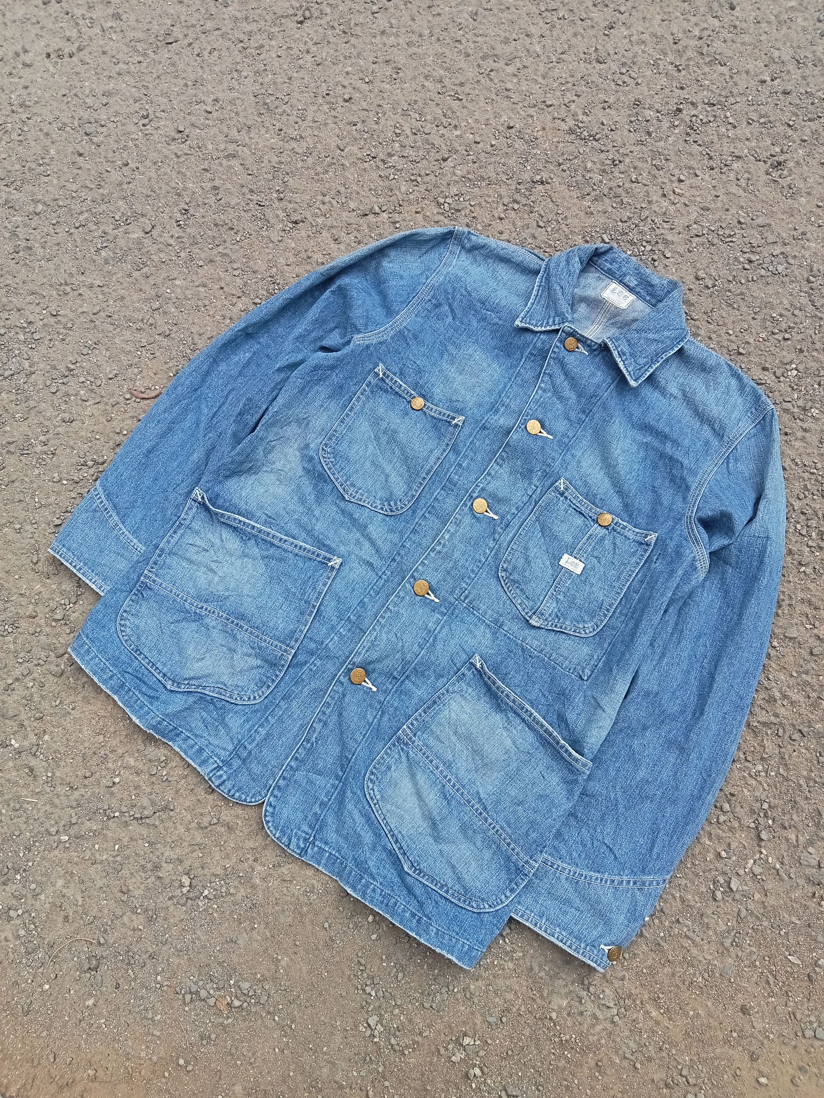 image of Reproduction Lee Denim Wash Chore Jacket in Blue Wash, Men's (Size Medium)