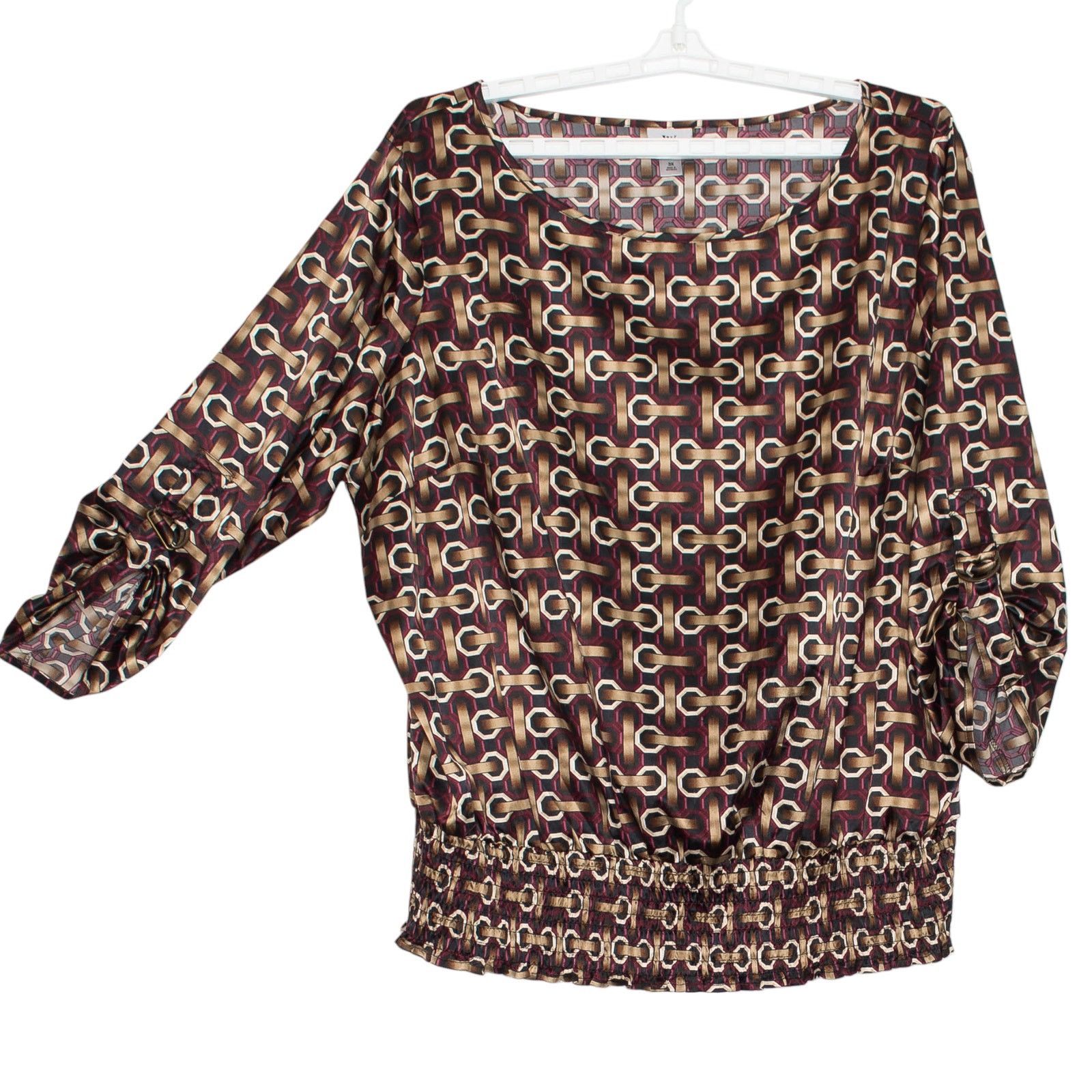 Worthington Worthington Y2K Chain Abstract Retro Top Plus Size 3X Career Size 3XL / US 20-22 - 2 Thumbnail