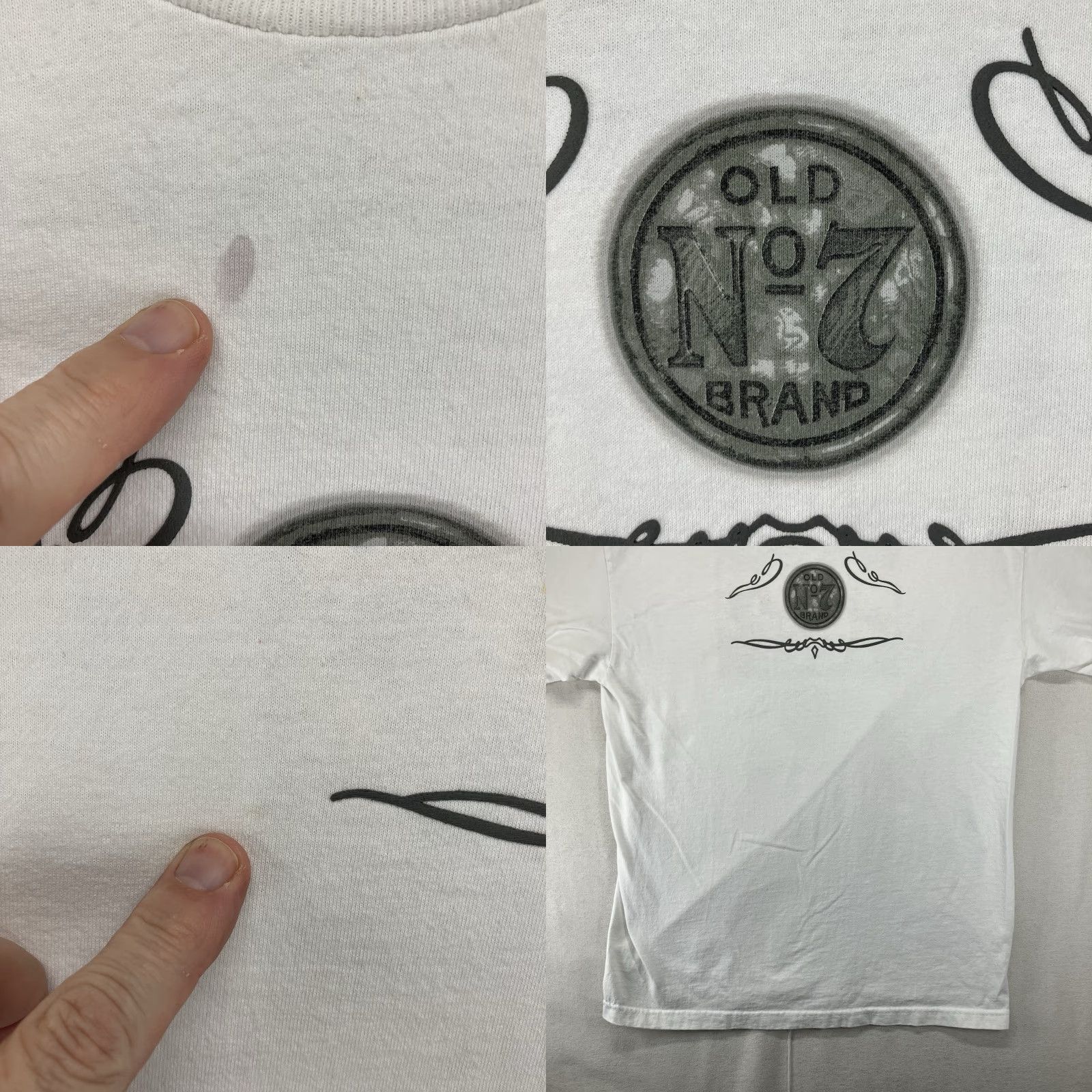 Vintage VINTAGE Jack Daniels Whiskey T-Shirt Mens Large White Cotton Cowboy Graphic 80s 90s USA Size US L / EU 52-54 / 3 - 8 Thumbnail