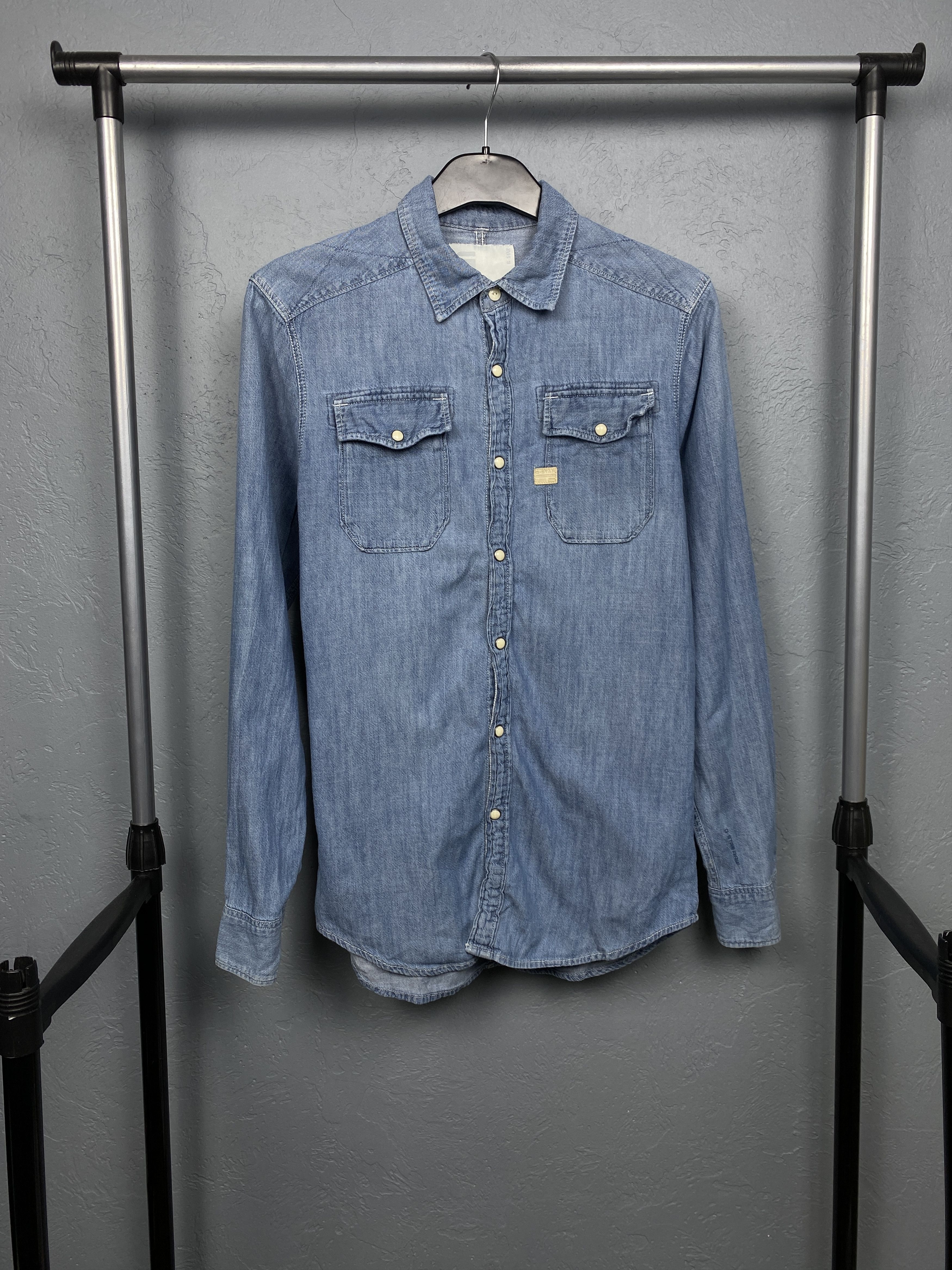 G-Star G Star Raw Vintage Mens Denim Long Sleeve Shirt Y2K Size US XS / EU 42 / 0 - 1 Thumbnail