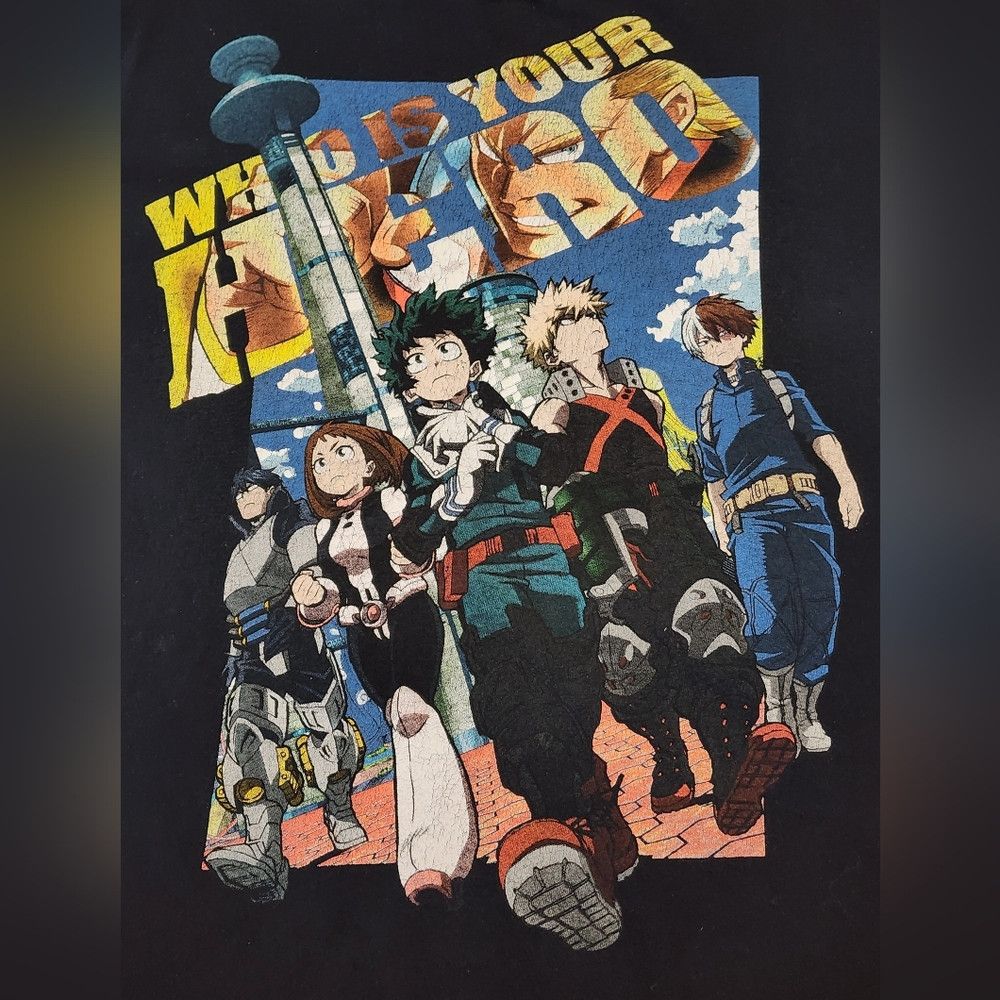 Other My Hero Academica Black Graphic T-Shirt with Anime Size US XL / EU 56 / 4 - 4 Thumbnail
