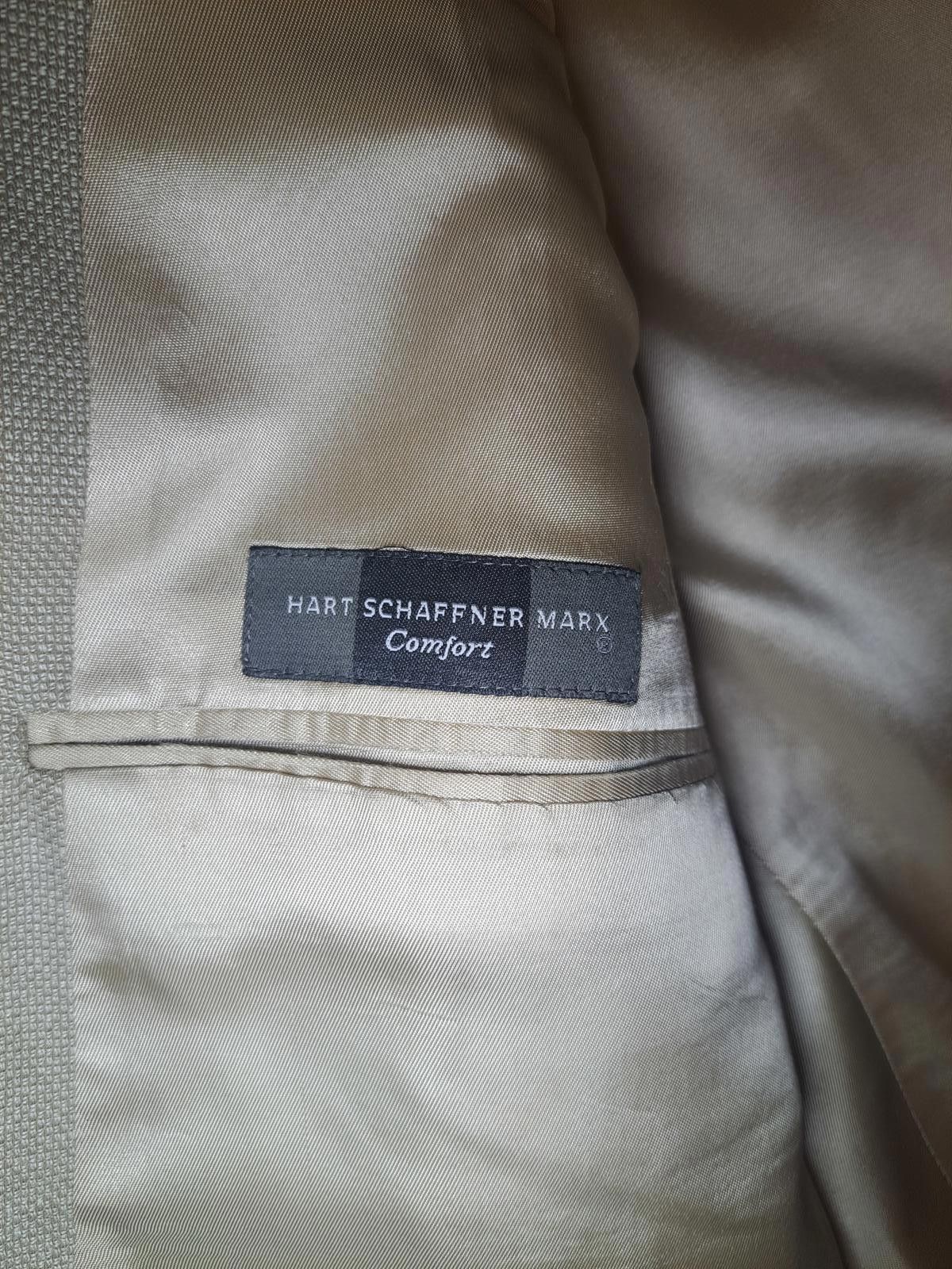 Hart Schaffner Marx Hart Schaffner Marx Sport Coat Mens 44L Beige Hopsack Wool Size 44L - 2 Thumbnail