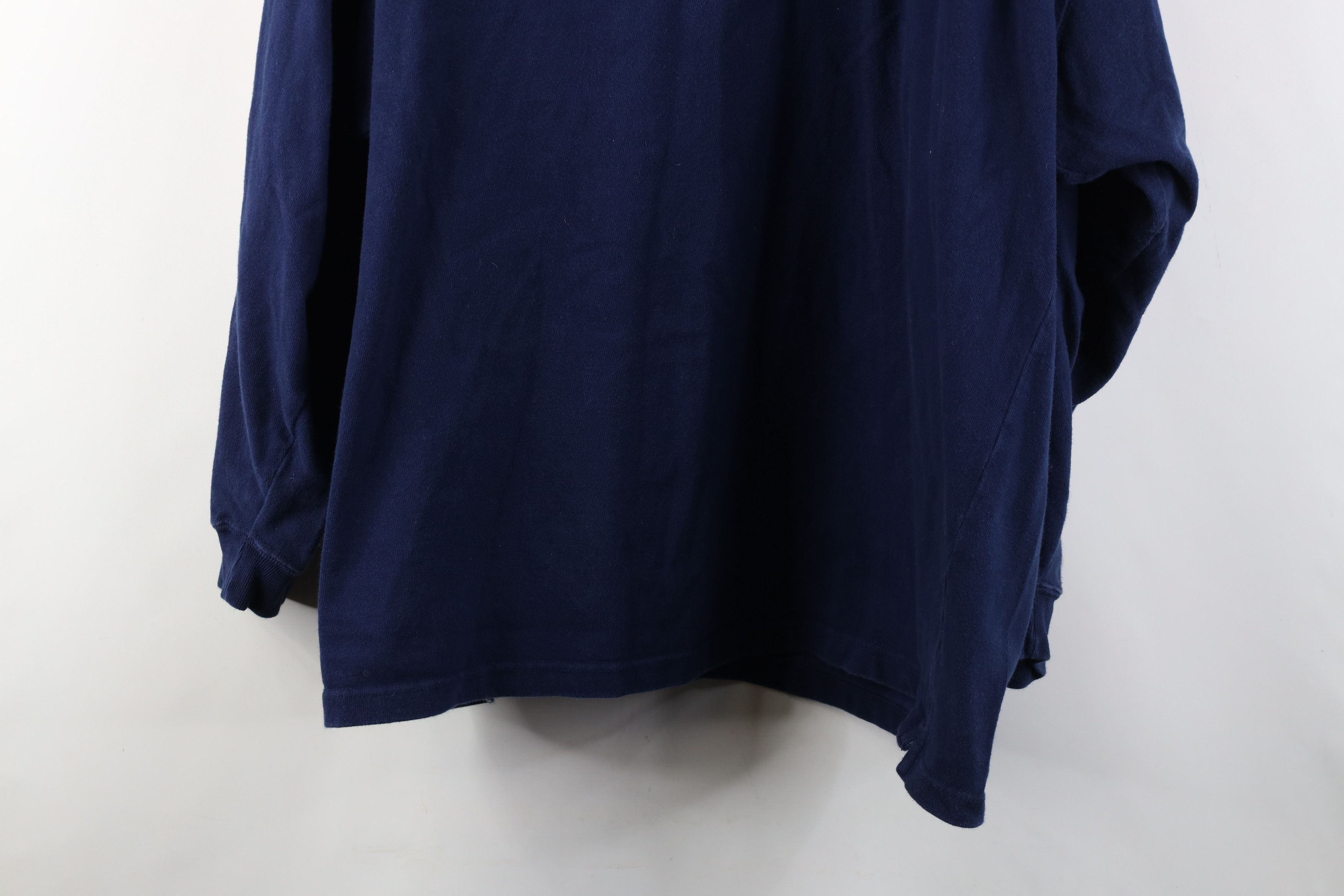 Vintage Vintage 90s Streetwear Long Sleeve Rugby Polo Shirt Blue Size US XXL / EU 58 / 5 - 13 Thumbnail